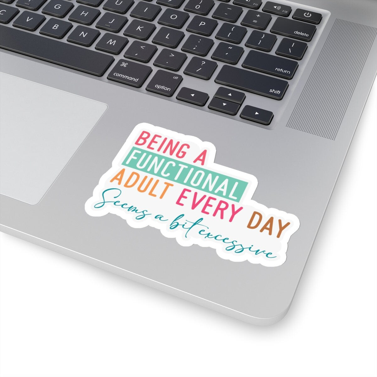 Sarcastic Sticker Kiss-Cut Stickers Being a Dunctional Adult Every Day Seems a Bit Excessive