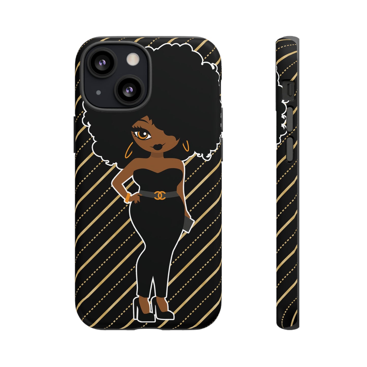 iPhone 13, iPhone 13 Mini, iPhone 13 Pro, iPhone 13 Pro Max Tough Cases African American Woman Black Woman Unapologetically Black