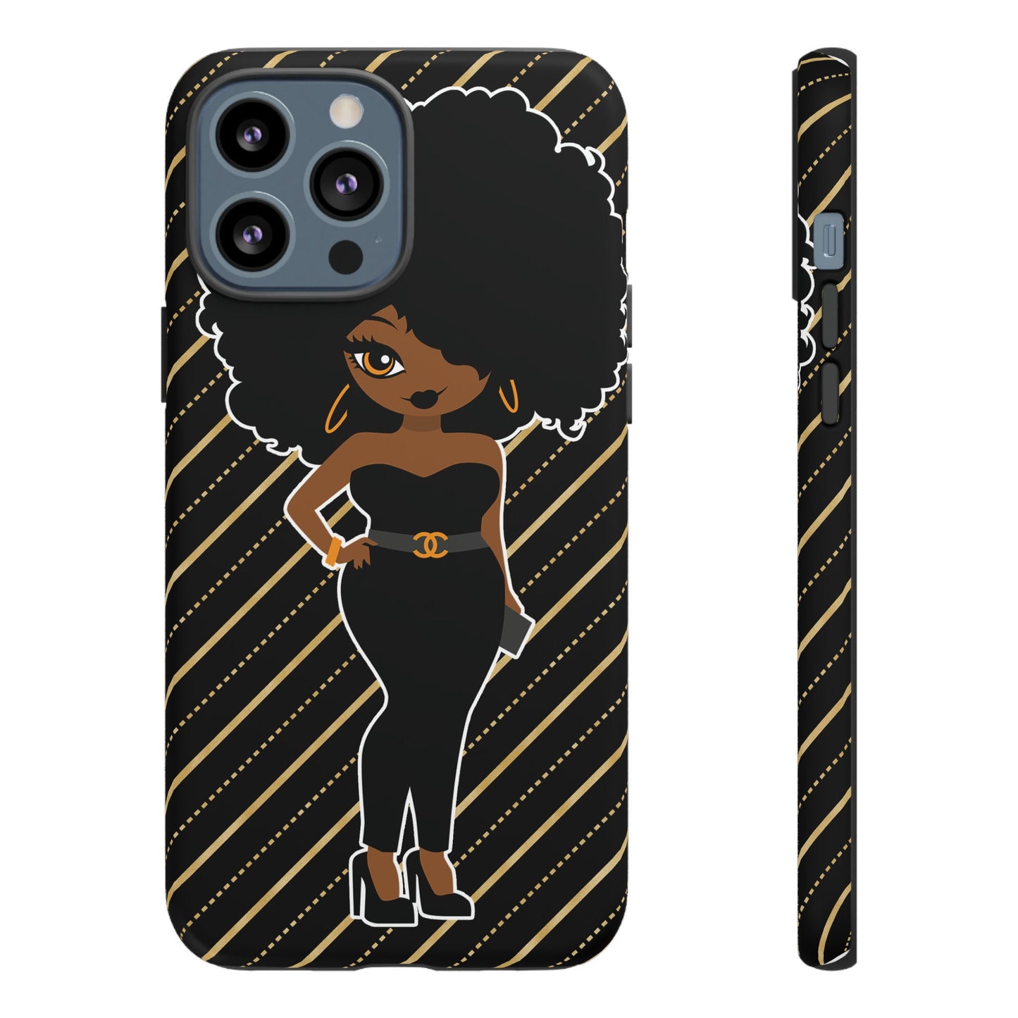 iPhone 13, iPhone 13 Mini, iPhone 13 Pro, iPhone 13 Pro Max Tough Cases African American Woman Black Woman Unapologetically Black