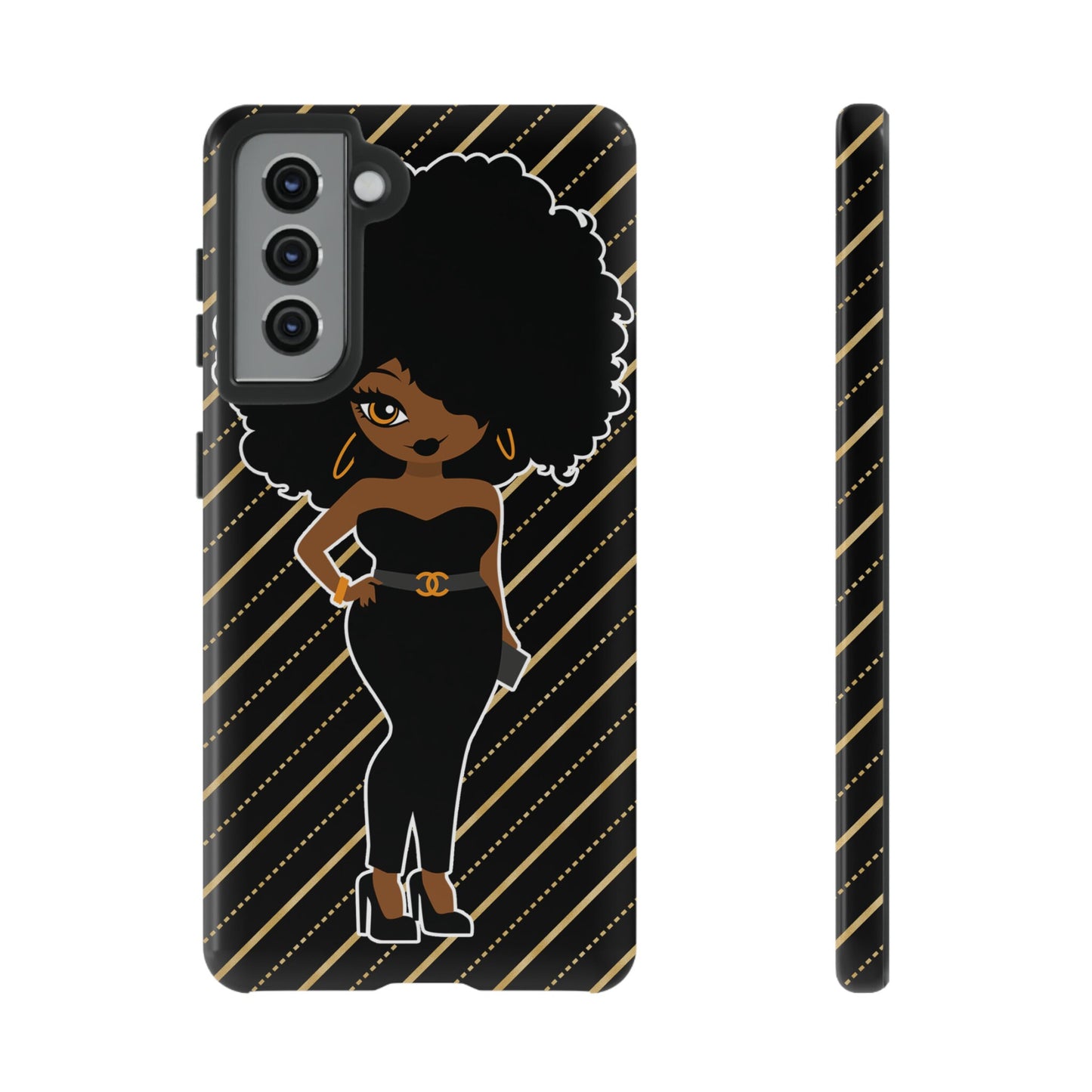 Samsung Galaxy S21 Galaxy S21 Plus Galaxy S21 Ultra Galaxy S21 FE Tough Cases Black Culture African American Woman Black Woman Melanin