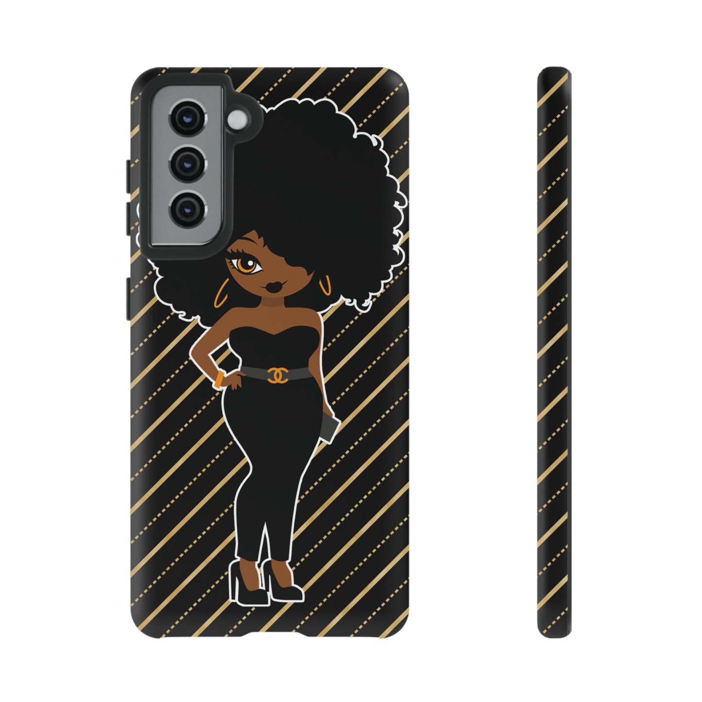 Samsung Galaxy S21 Galaxy S21 Plus Galaxy S21 Ultra Galaxy S21 FE Tough Cases Black Culture African American Woman Black Woman Melanin