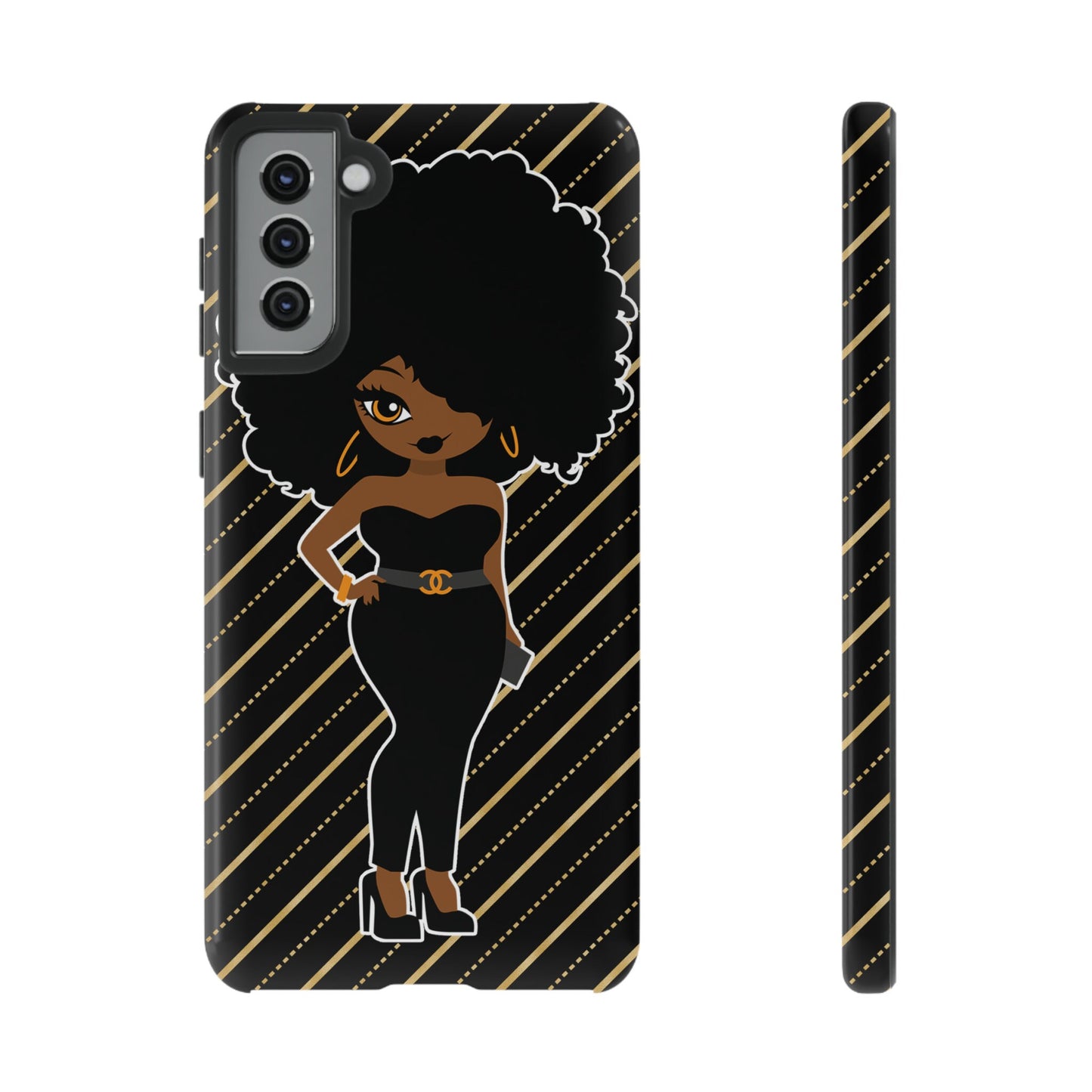 Samsung Galaxy S21 Galaxy S21 Plus Galaxy S21 Ultra Galaxy S21 FE Tough Cases Black Culture African American Woman Black Woman Melanin