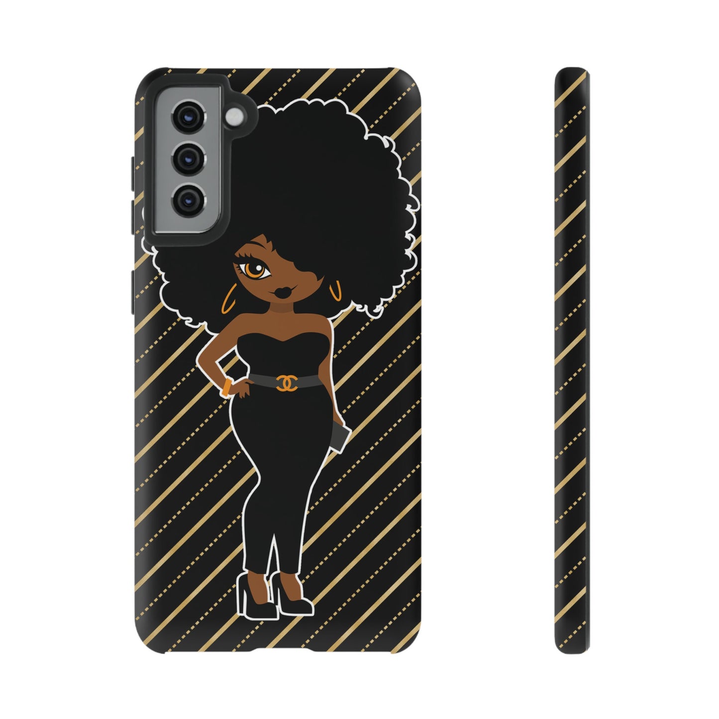 Samsung Galaxy S21 Galaxy S21 Plus Galaxy S21 Ultra Galaxy S21 FE Tough Cases Black Culture African American Woman Black Woman Melanin