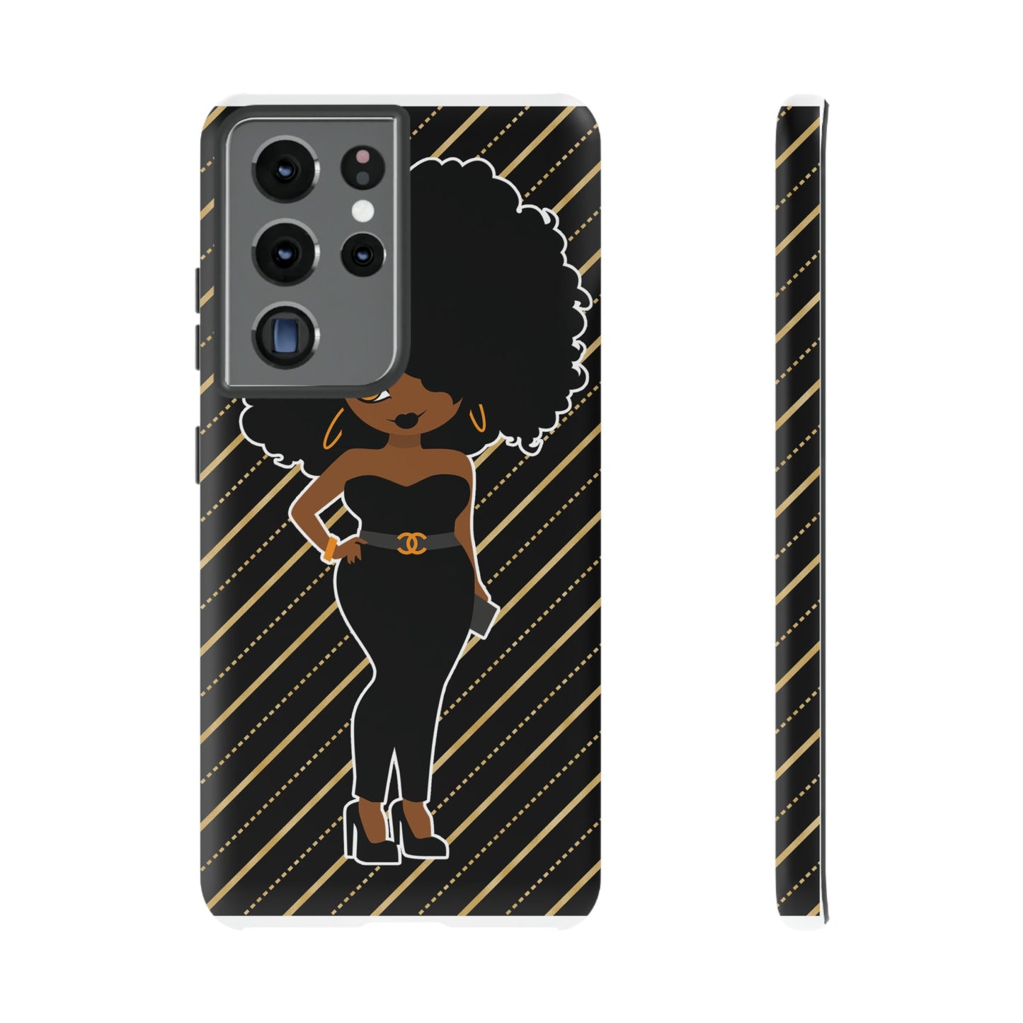 Samsung Galaxy S21 Galaxy S21 Plus Galaxy S21 Ultra Galaxy S21 FE Tough Cases Black Culture African American Woman Black Woman Melanin
