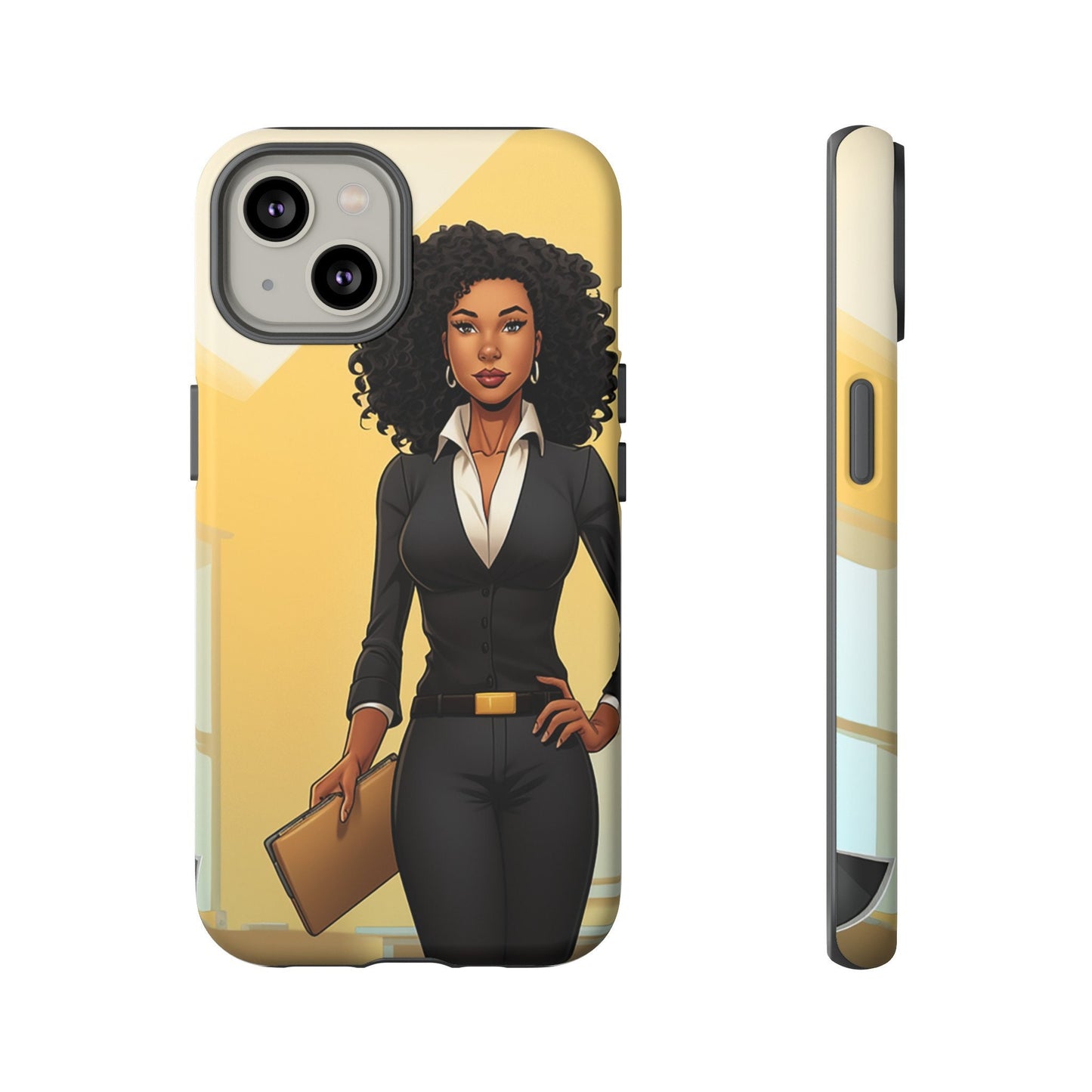 iPhone 14, iPhone 14 Pro, iPhone 14 Plus, iPhone 14 Pro Max Tough Cases African American Woman Business Woman Entrepreneur