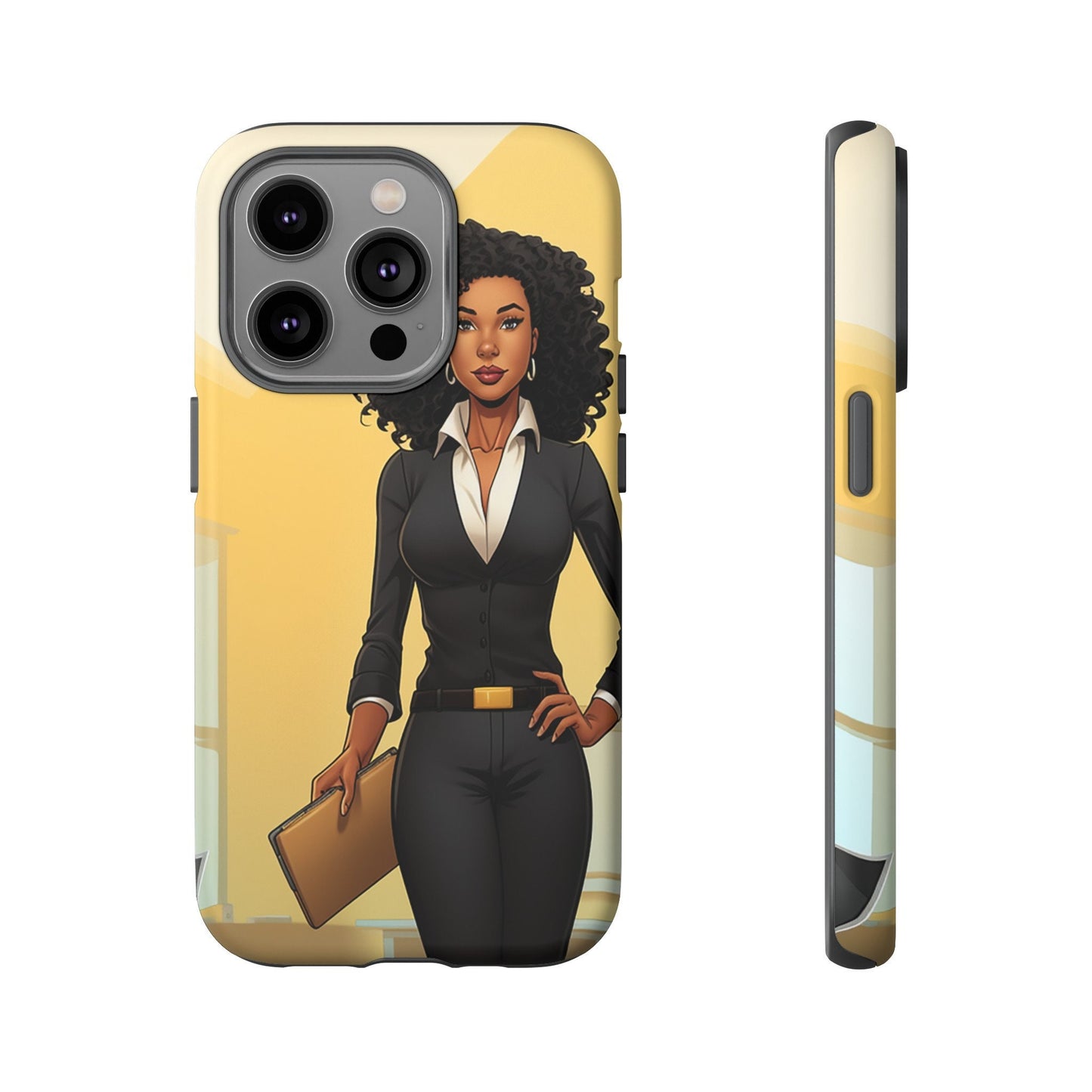 iPhone 14, iPhone 14 Pro, iPhone 14 Plus, iPhone 14 Pro Max Tough Cases African American Woman Business Woman Entrepreneur