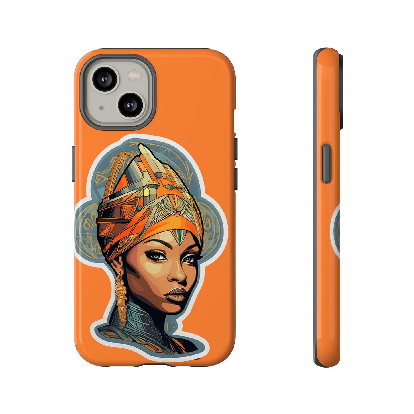 iPhone 14, iPhone 14 Pro, iPhone 14 Plus, iPhone 14 Pro Max Tough Cases African American Queen Nubian Princess Black Royalty