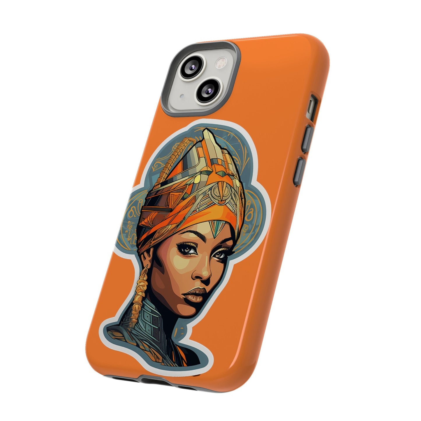 iPhone 14, iPhone 14 Pro, iPhone 14 Plus, iPhone 14 Pro Max Tough Cases African American Queen Nubian Princess Black Royalty