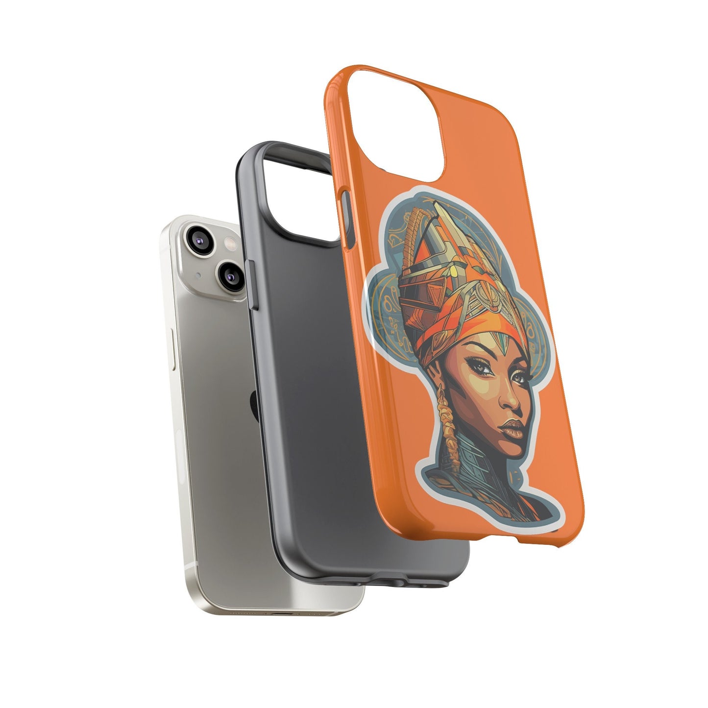 iPhone 14, iPhone 14 Pro, iPhone 14 Plus, iPhone 14 Pro Max Tough Cases African American Queen Nubian Princess Black Royalty