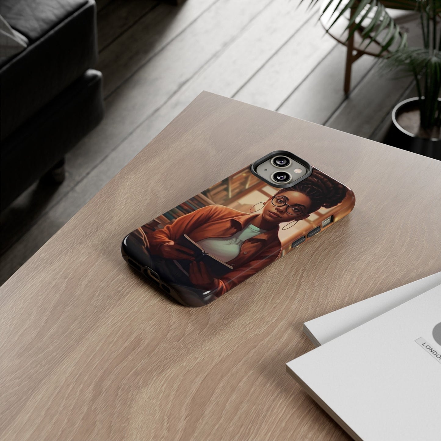 iPhone 14, iPhone 14 Pro, iPhone 14 Plus, iPhone 14 Pro Max Tough Cases African American Reader Woman Girl Book Dragon Power Reader