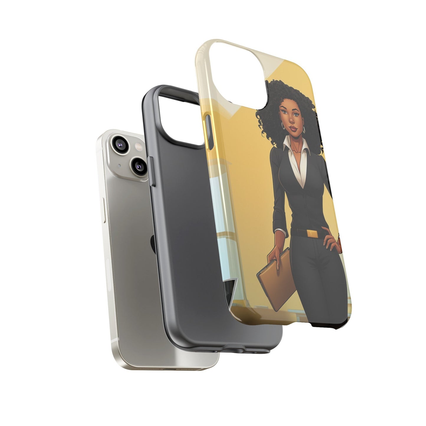 iPhone 14, iPhone 14 Pro, iPhone 14 Plus, iPhone 14 Pro Max Tough Cases African American Woman Business Woman Entrepreneur