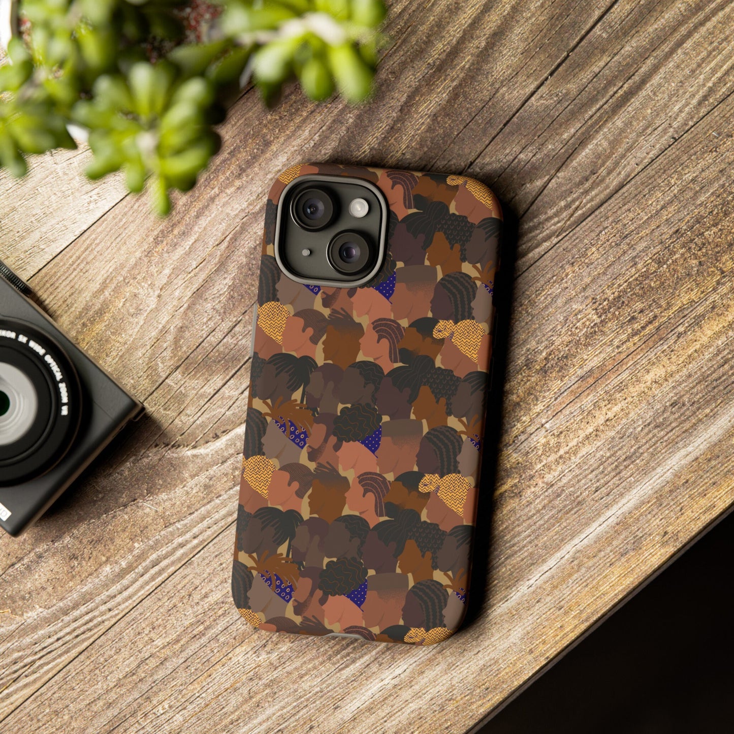iPhone 15, iPhone 15 Pro, iPhone 15 Plus, iPhone 15 Pro Max Tough Cases African American Woman Black Woman