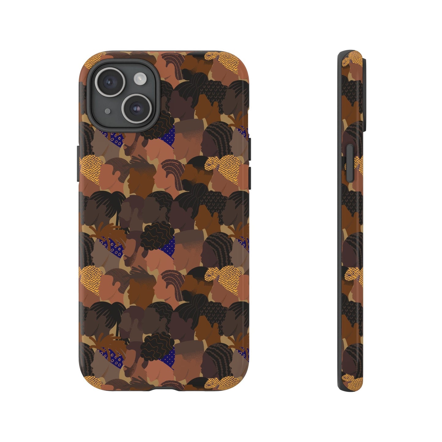 iPhone 15, iPhone 15 Pro, iPhone 15 Plus, iPhone 15 Pro Max Tough Cases African American Woman Black Woman