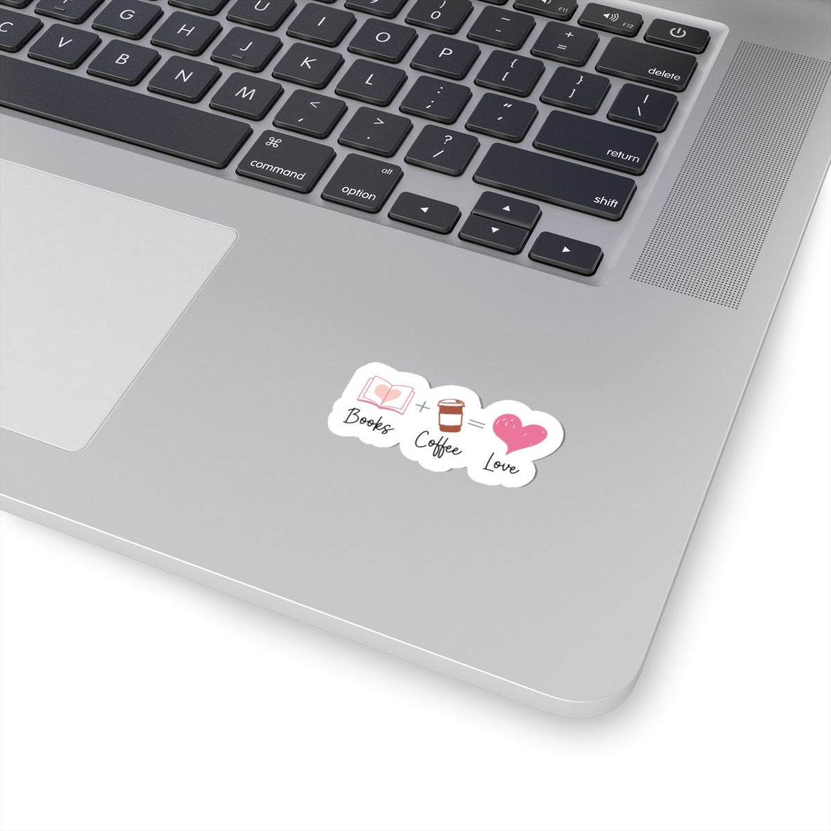 Books + Coffee = Love Book Lover (Books Plus Coffee Equals Love) Kiss-Cut Stickers