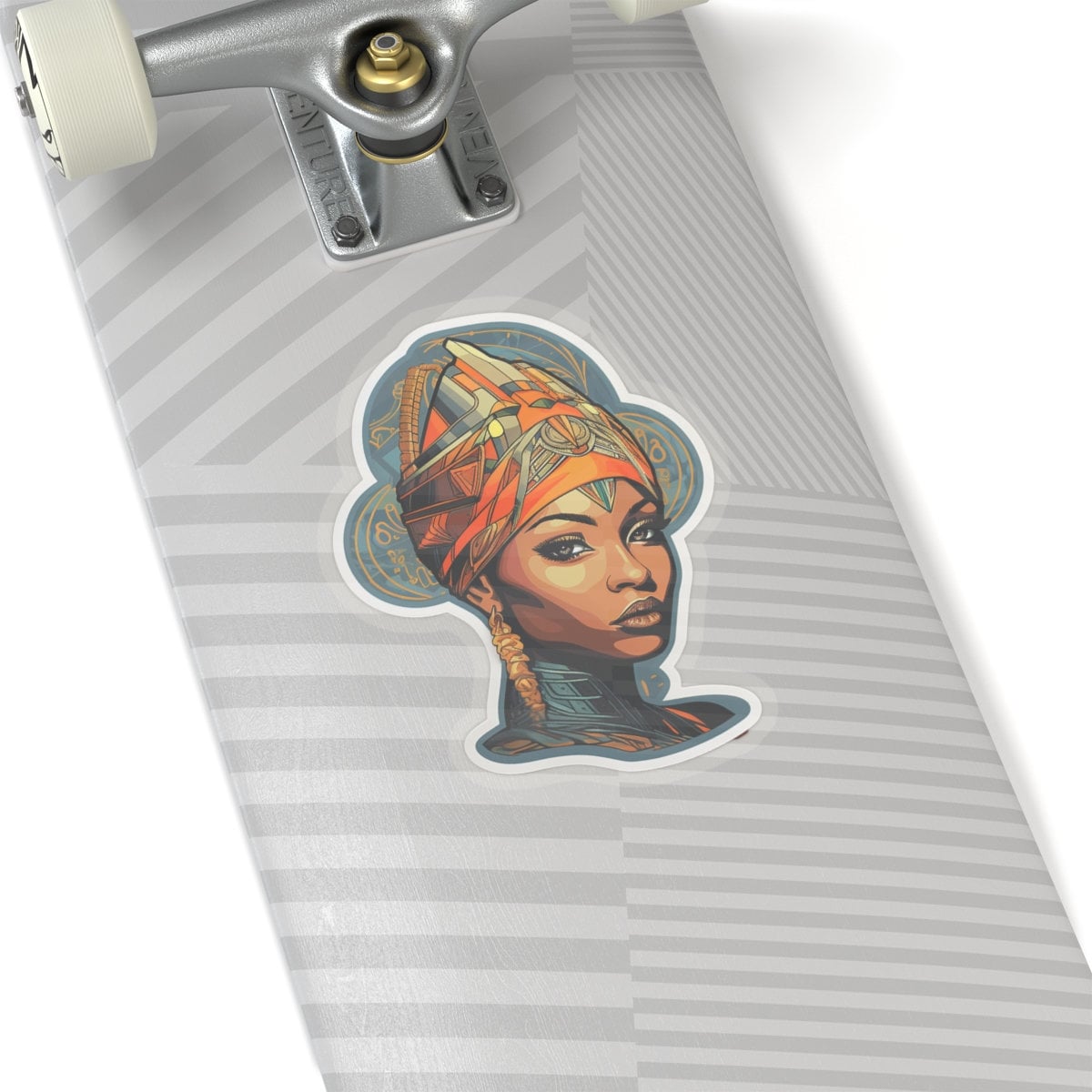 Neo Traditional Style African American Black Nubian Queen Kiss-Cut Stickers
