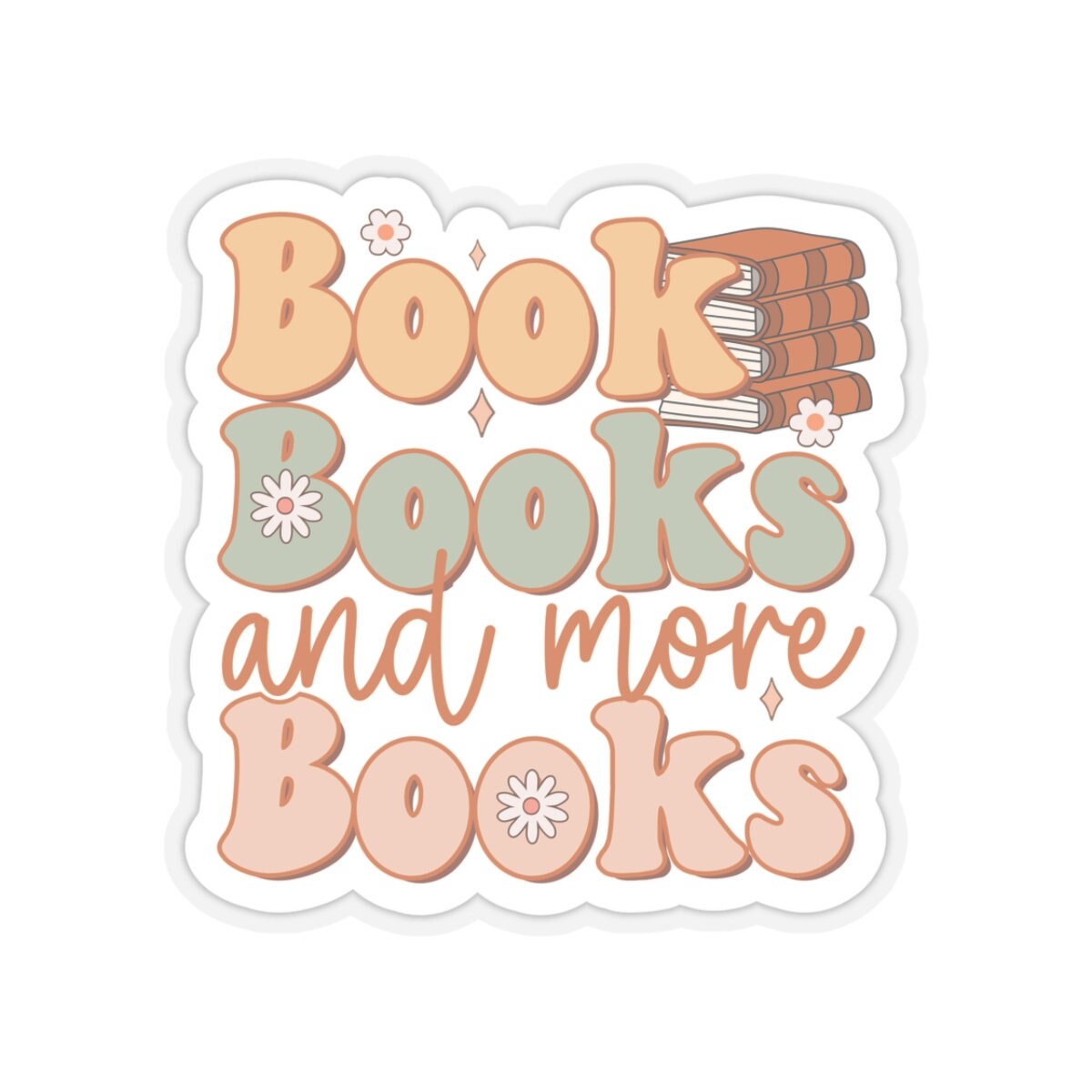 Books, Book, and More Books Power Reader Book Dragon Kiss-Cut Stickers