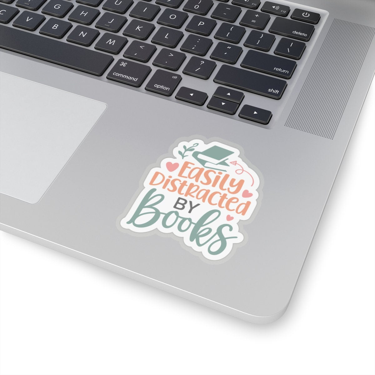 Easily Distracted By Books Book lover Bookaholic Book Dragon Book Nerd Book Worm Kiss-Cut Stickers