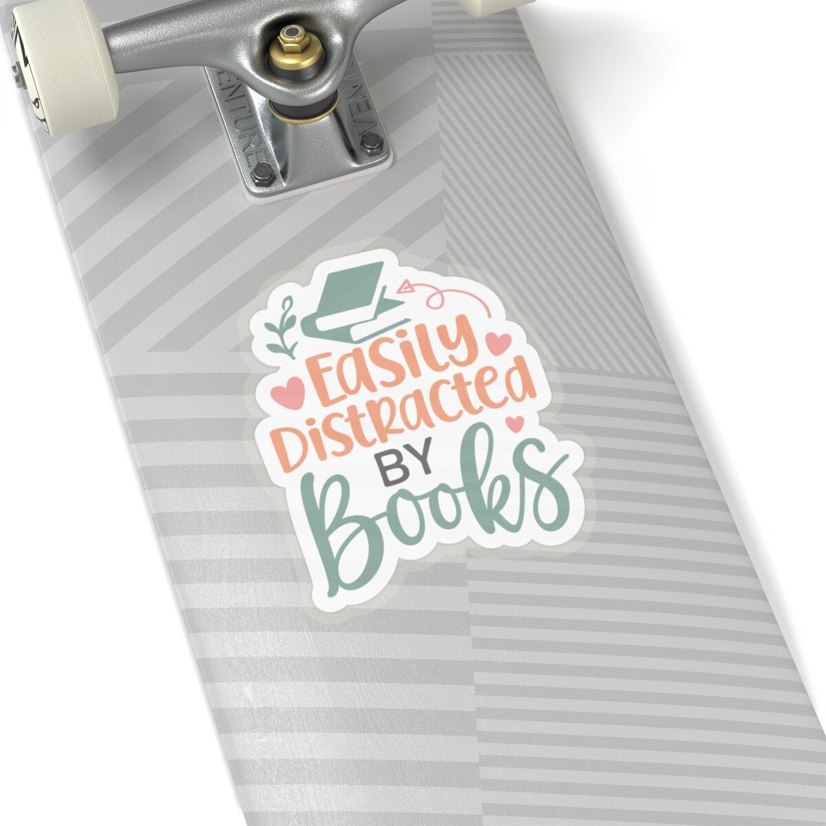 Easily Distracted By Books Book lover Bookaholic Book Dragon Book Nerd Book Worm Kiss-Cut Stickers