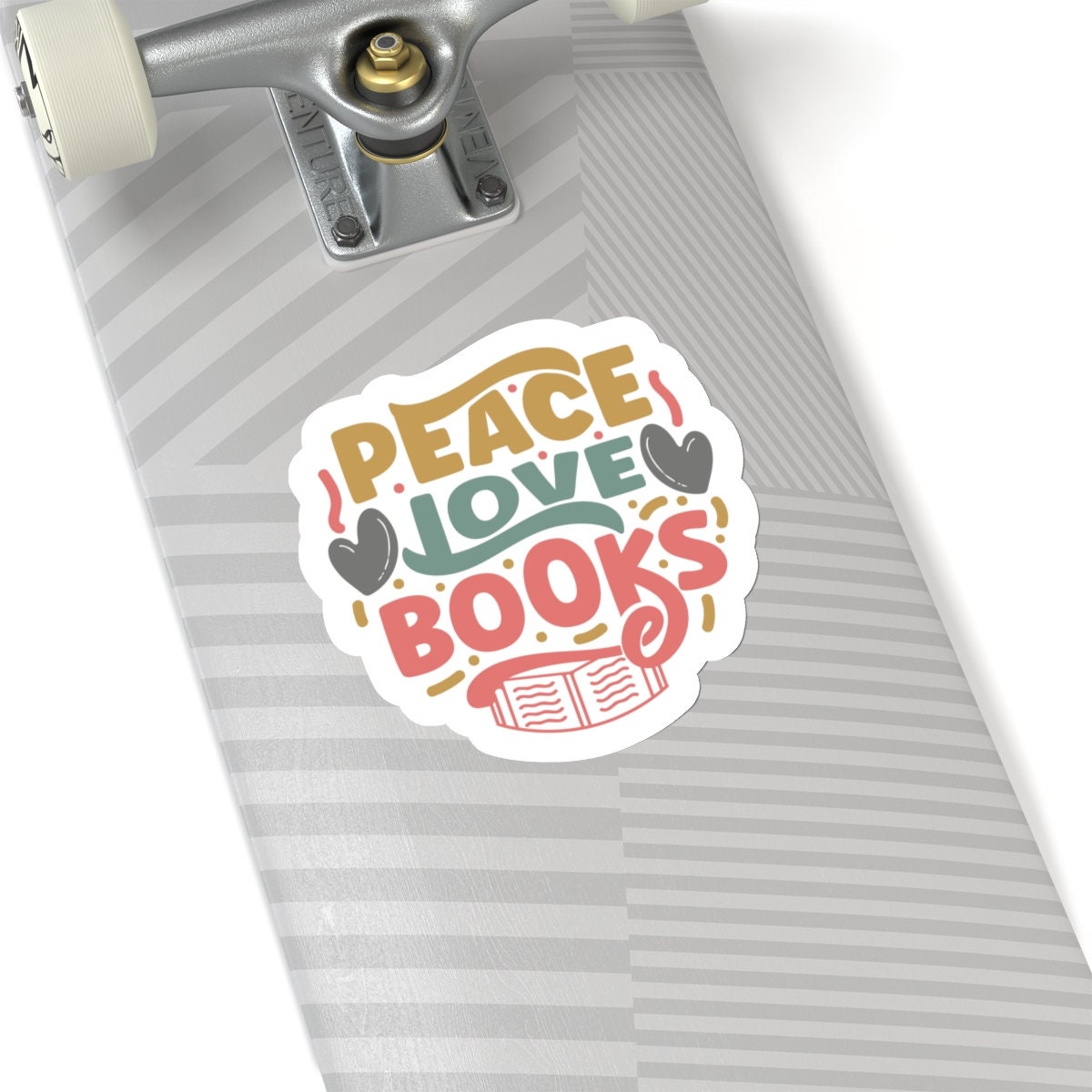 Peace Love Books Kiss-Cut Stickers