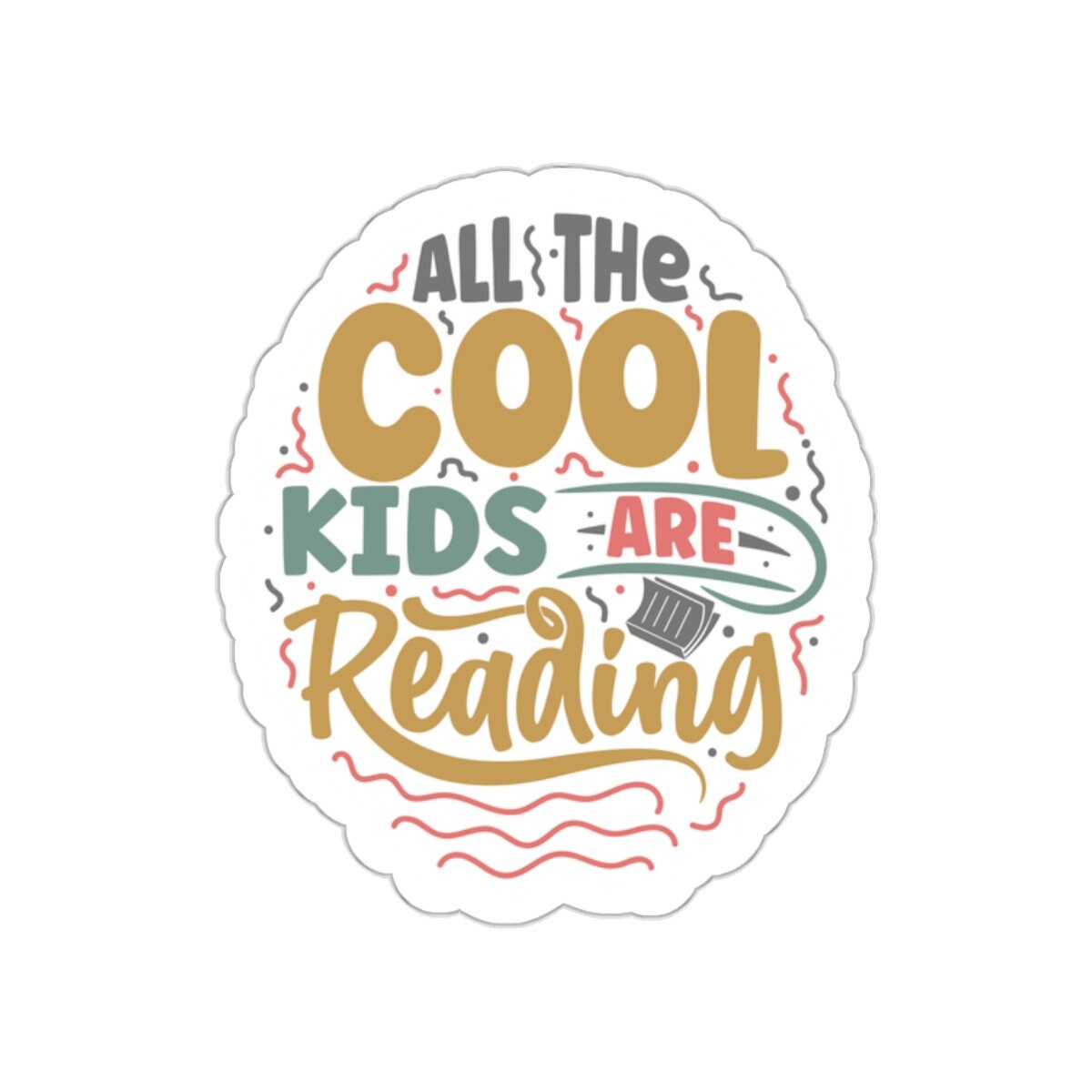 All the Cool Kids Are Reading Kiss-Cut Stickers