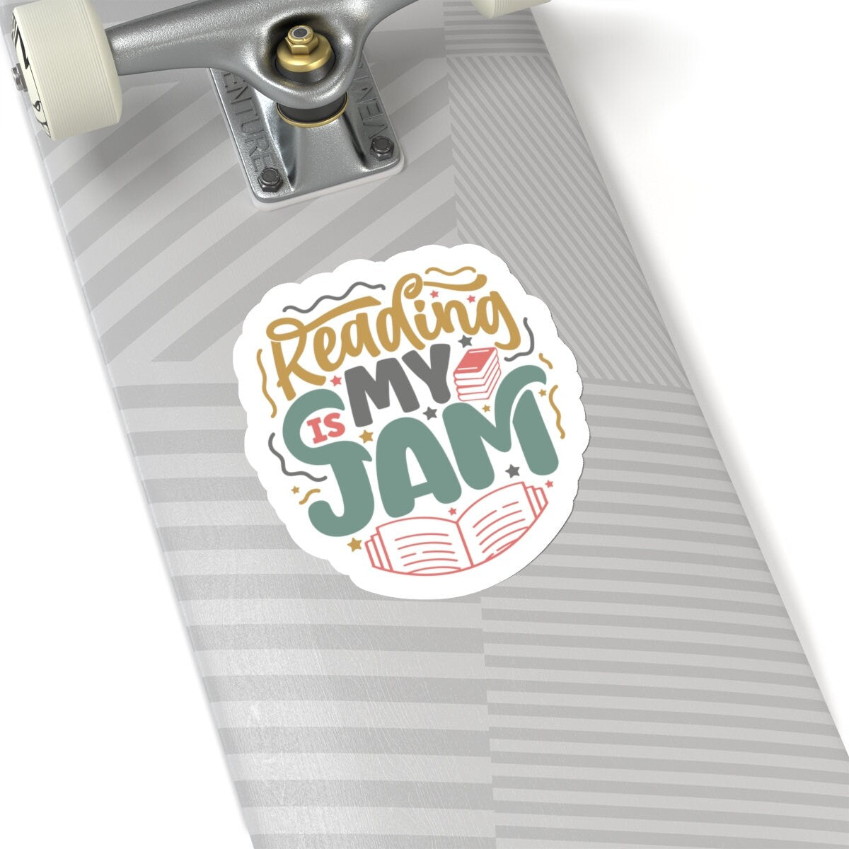 Reading Is My Jam Kiss-Cut Stickers