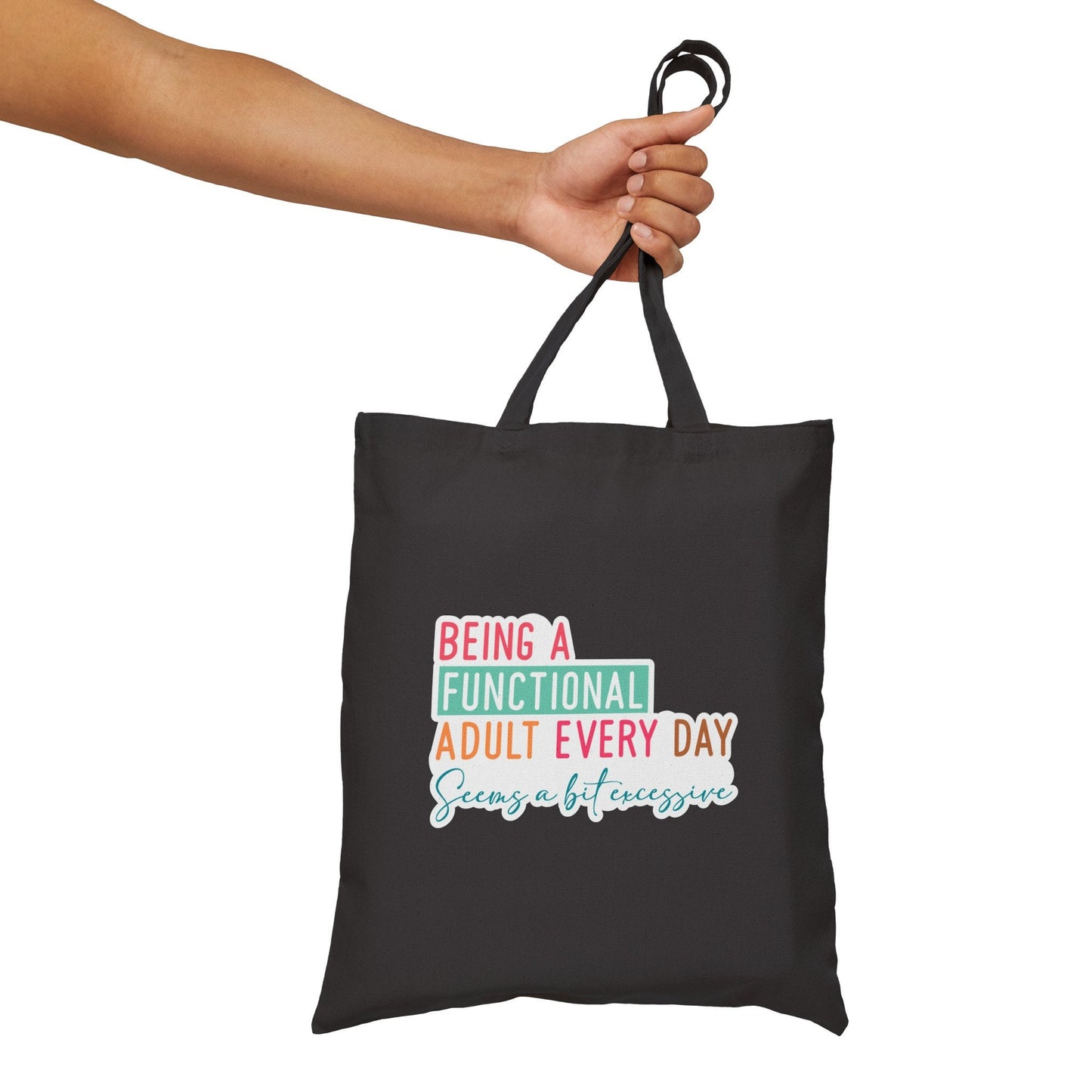 Functional Adult Sarcastic Cotton Canvas Tote Bag Shopping Bag Library Bag Shopping Tote Carry All