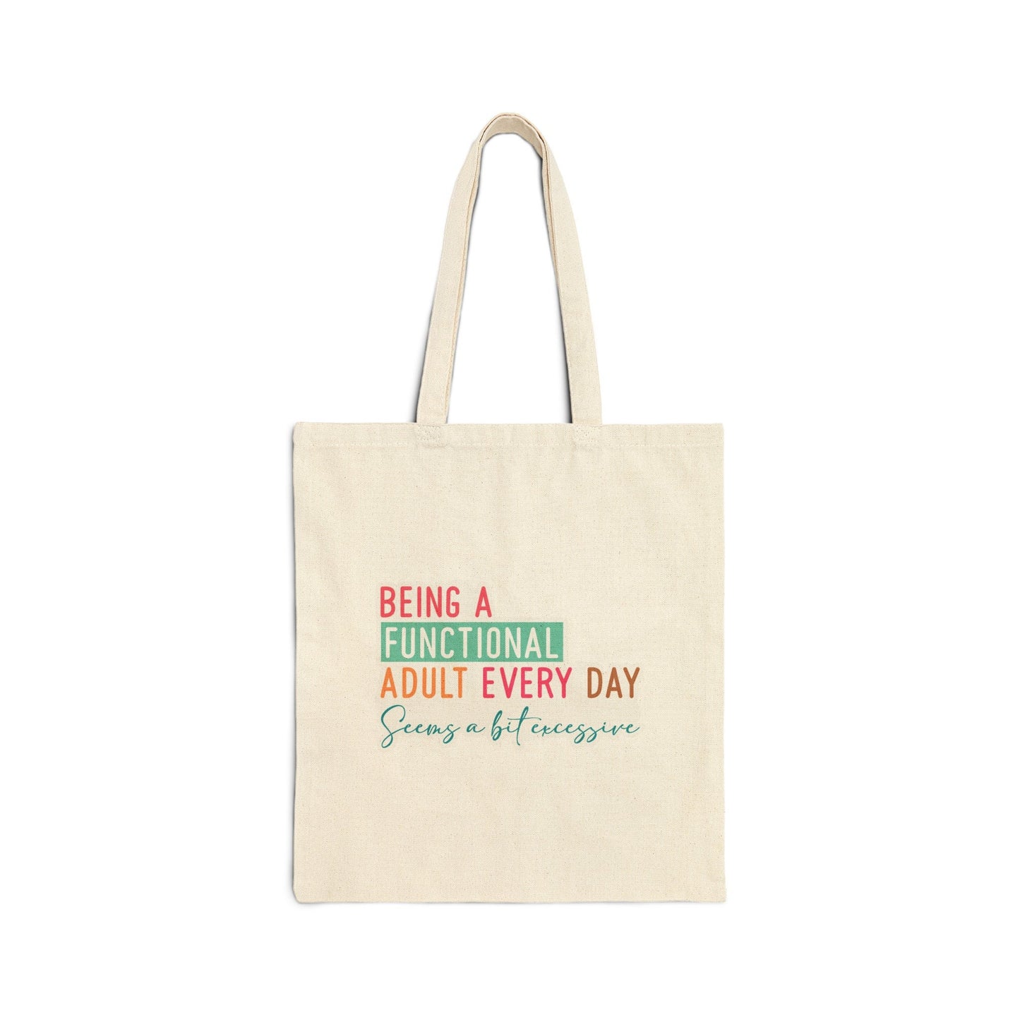 Functional Adult Sarcastic Cotton Canvas Tote Bag Shopping Bag Library Bag Shopping Tote Carry All