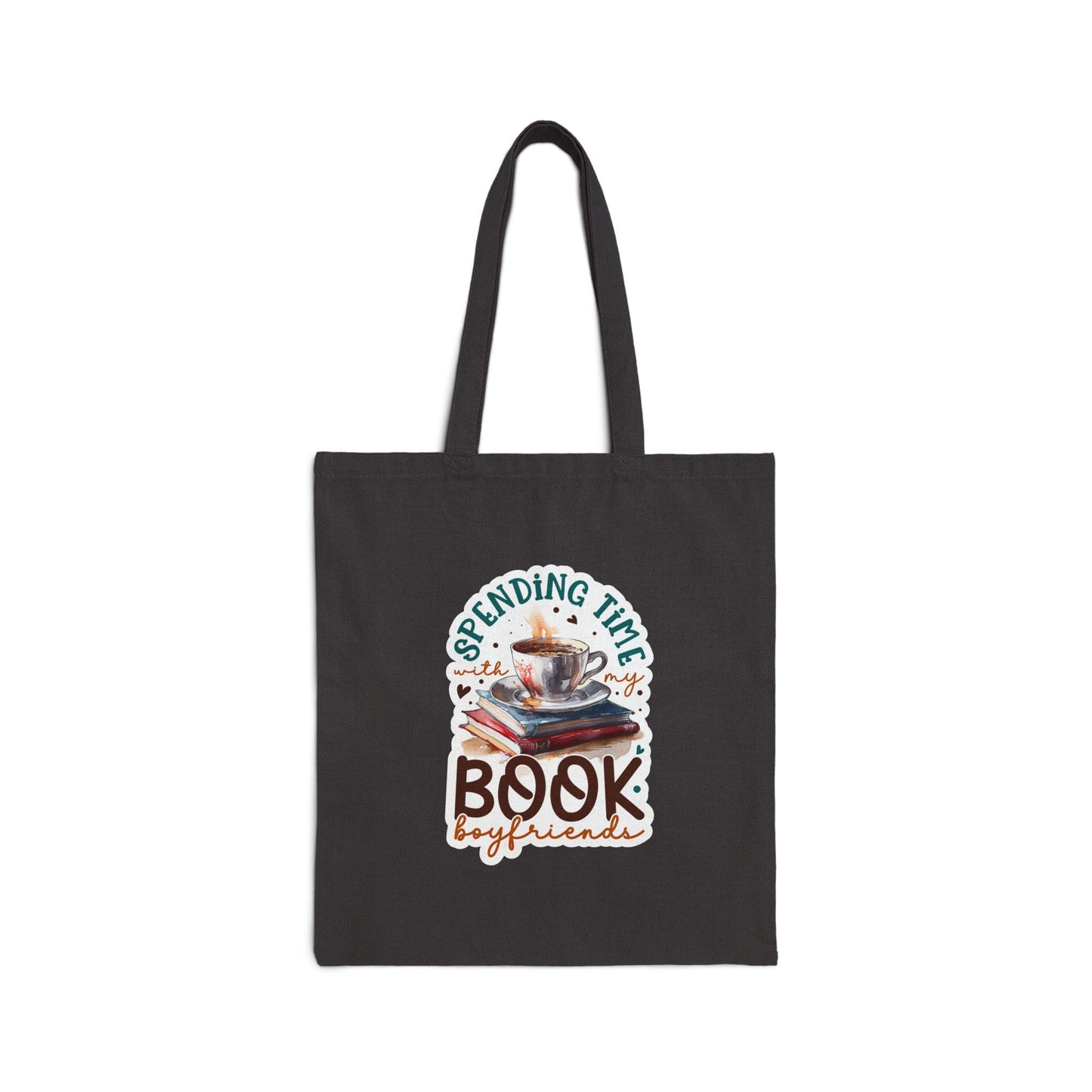 Book Boyfriend Reader Gift Cotton Canvas Tote Bag Library Book Bag Shopping Tote Power Reader Gift for Book Nerd