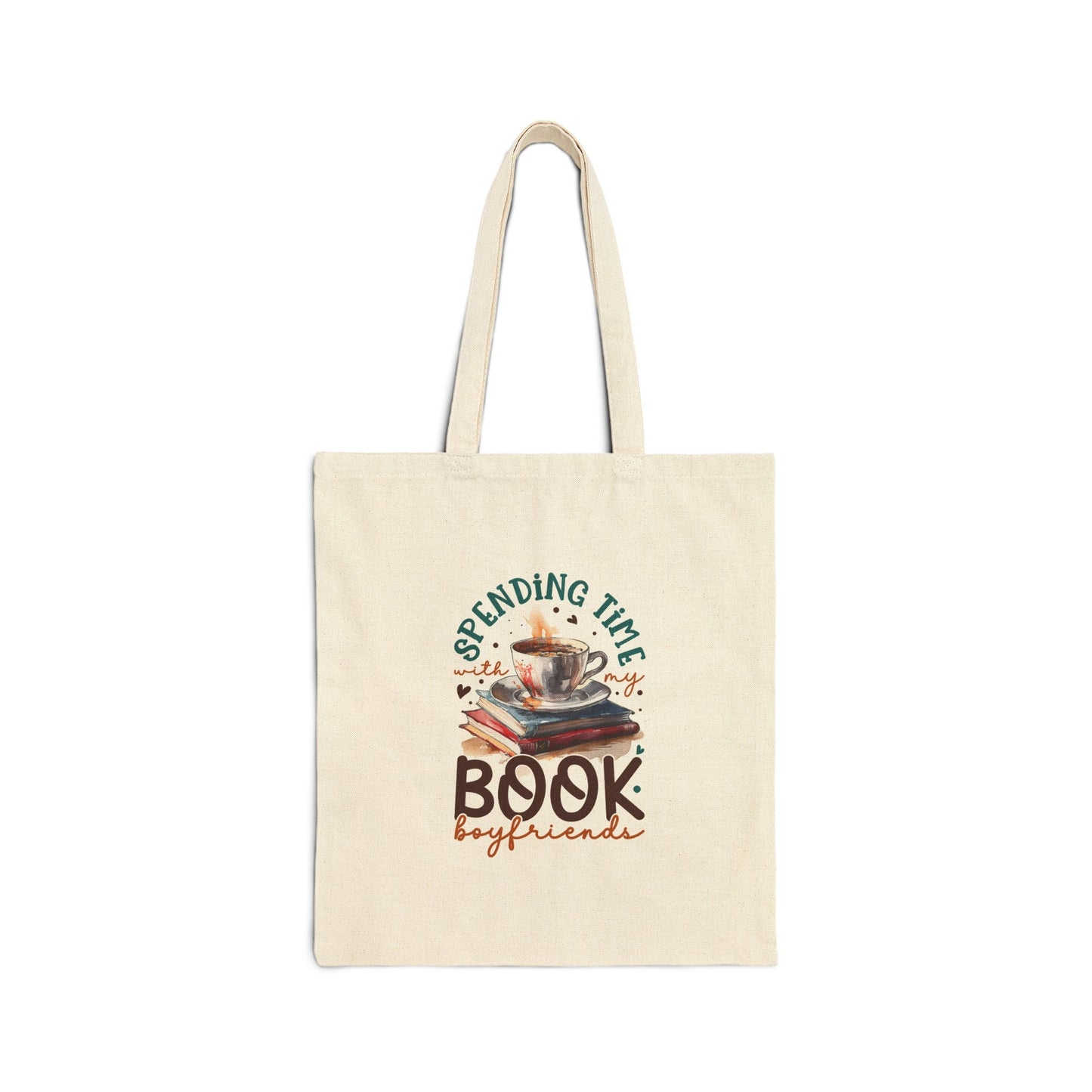 Book Boyfriend Reader Gift Cotton Canvas Tote Bag Library Book Bag Shopping Tote Power Reader Gift for Book Nerd