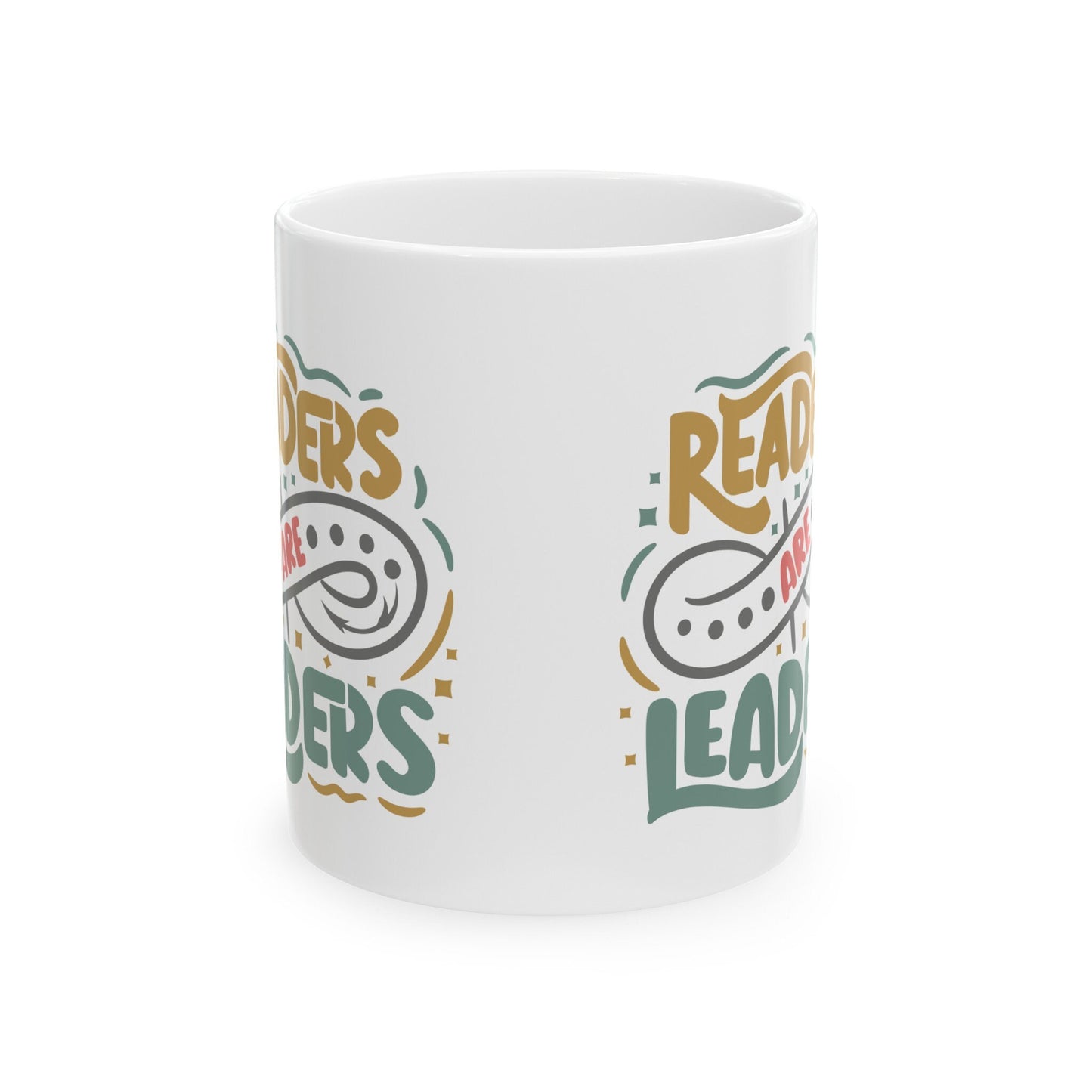 Readers are Leaders Gift Mug Power Reader Ceramic Mug, 11oz Gift for Book Dragon Book Worm Gift