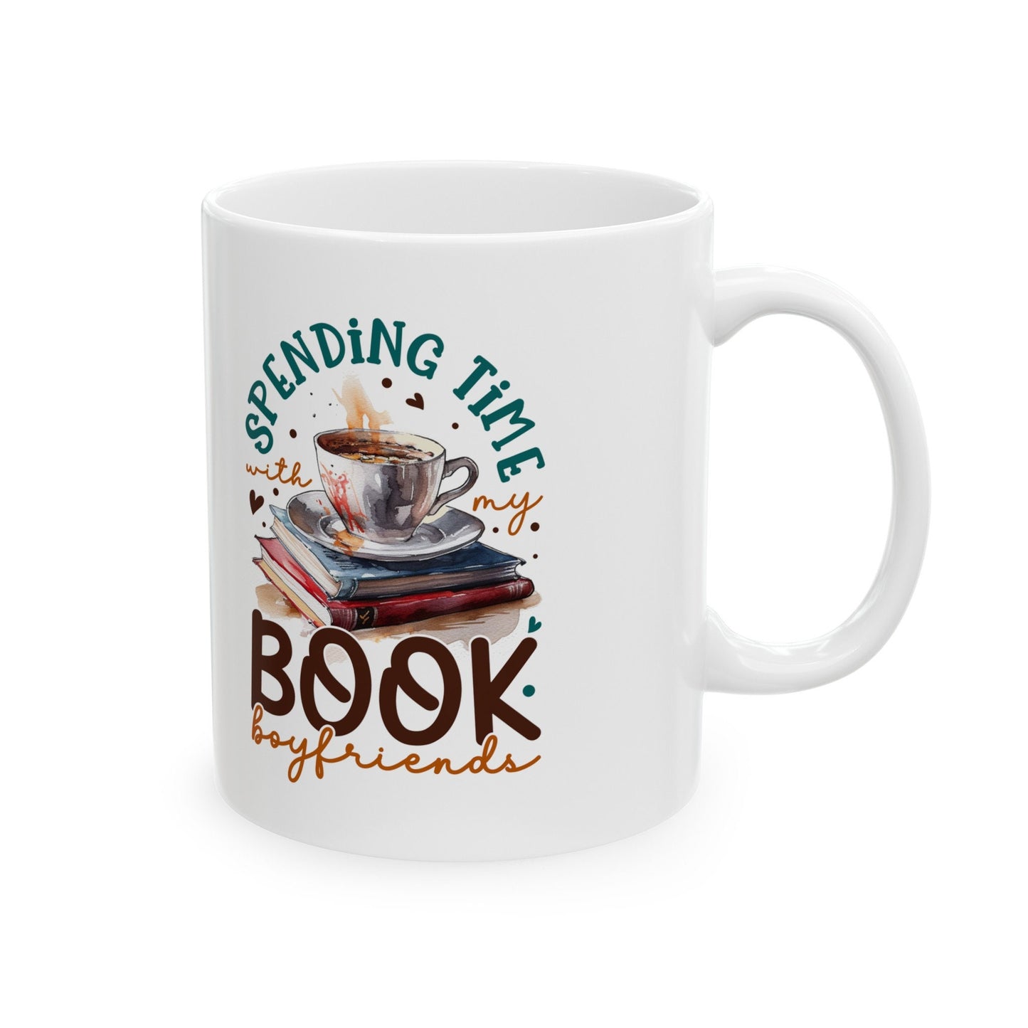 Book Boyfriend Power Reader Gift Mug Book Dragon Gift for Book Worm Ceramic Mug, 11oz