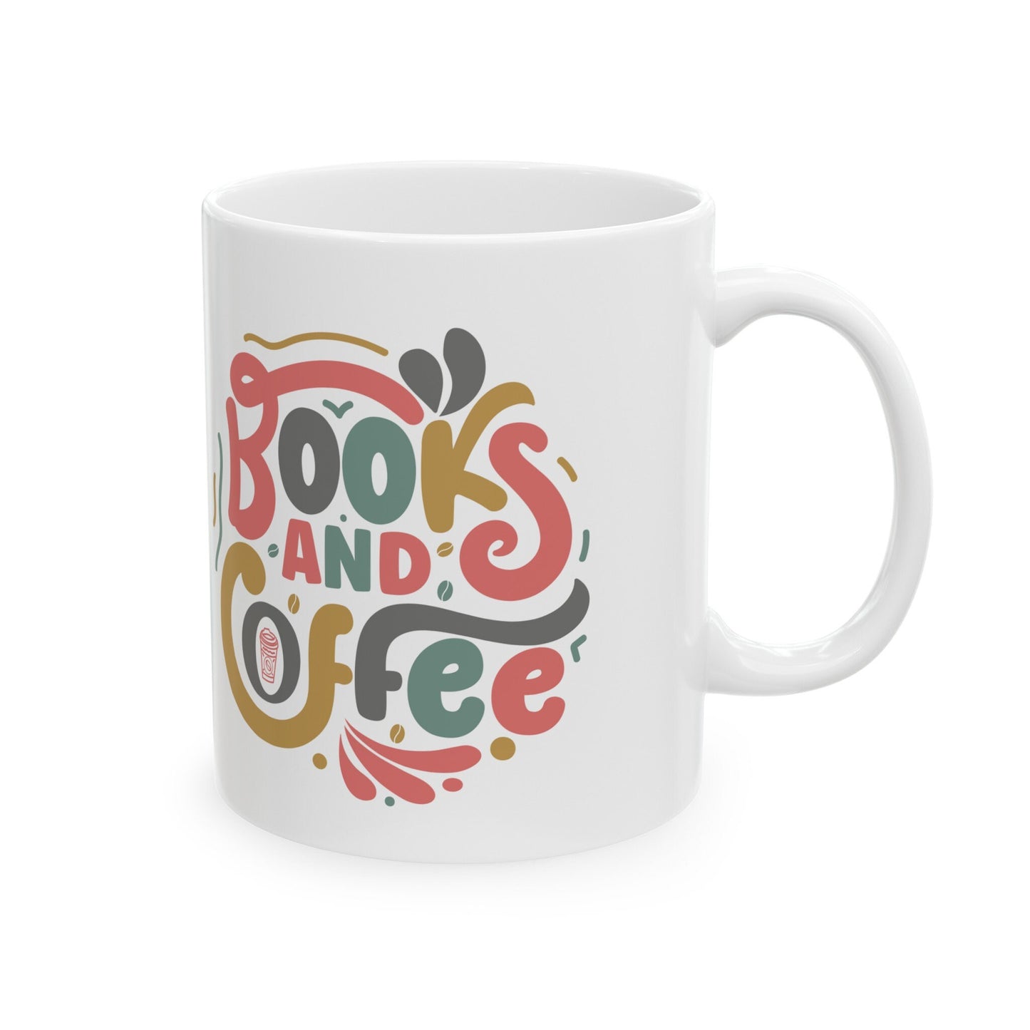 Books and Coffee Lover Gift Power Reader Gift for Mom Book Lover Ceramic Mug, 11oz