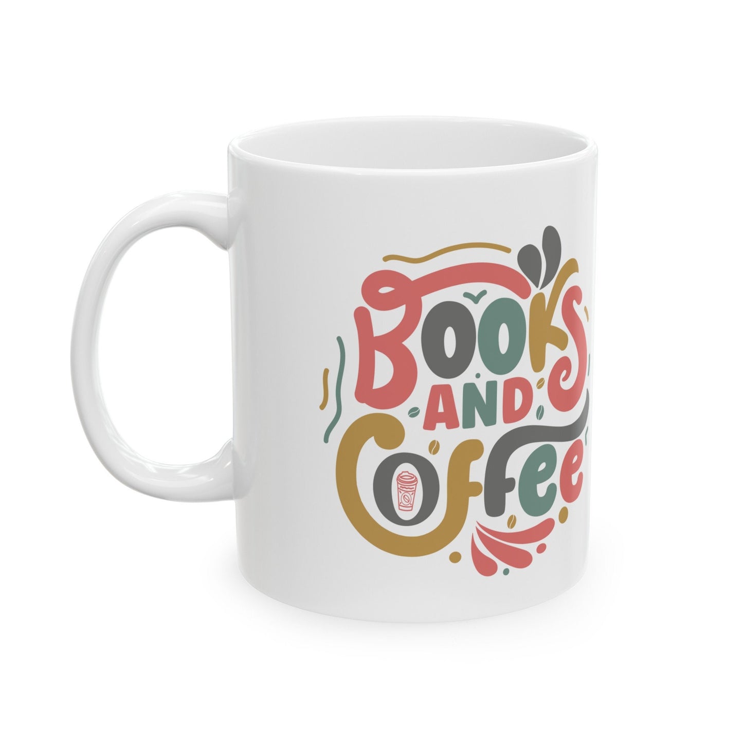 Books and Coffee Lover Gift Power Reader Gift for Mom Book Lover Ceramic Mug, 11oz