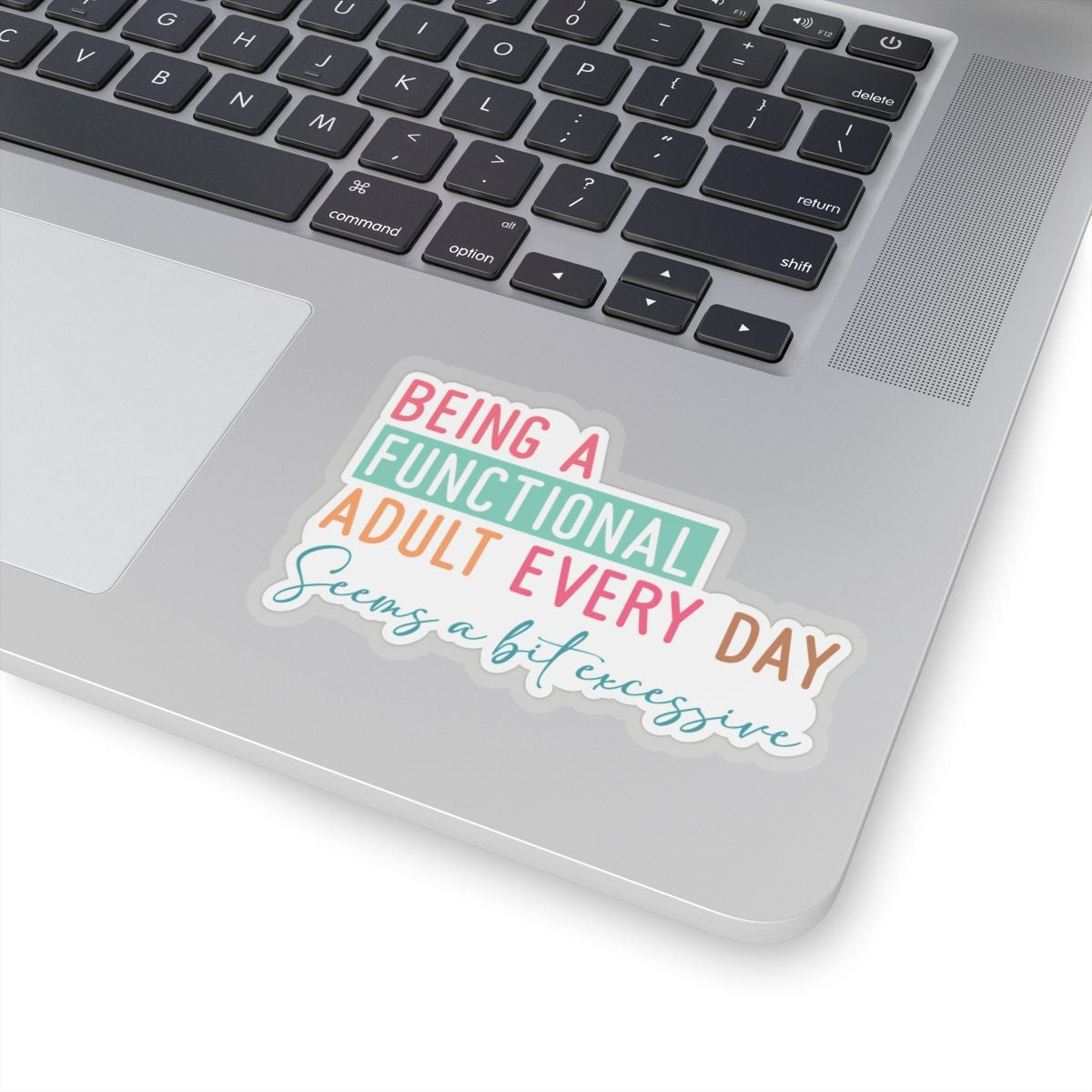 Sarcastic Sticker Kiss-Cut Stickers Being a Dunctional Adult Every Day Seems a Bit Excessive