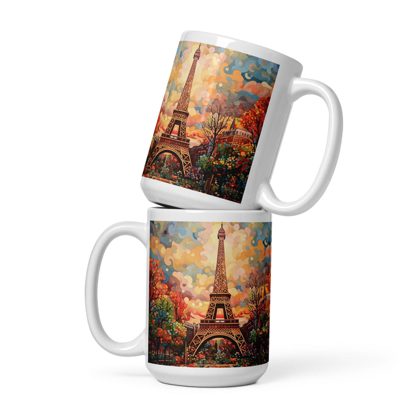 Paris France Eiffel Tower glossy mug Coffee Mug Mom Gift Surprise for Trip 15 oz Mug