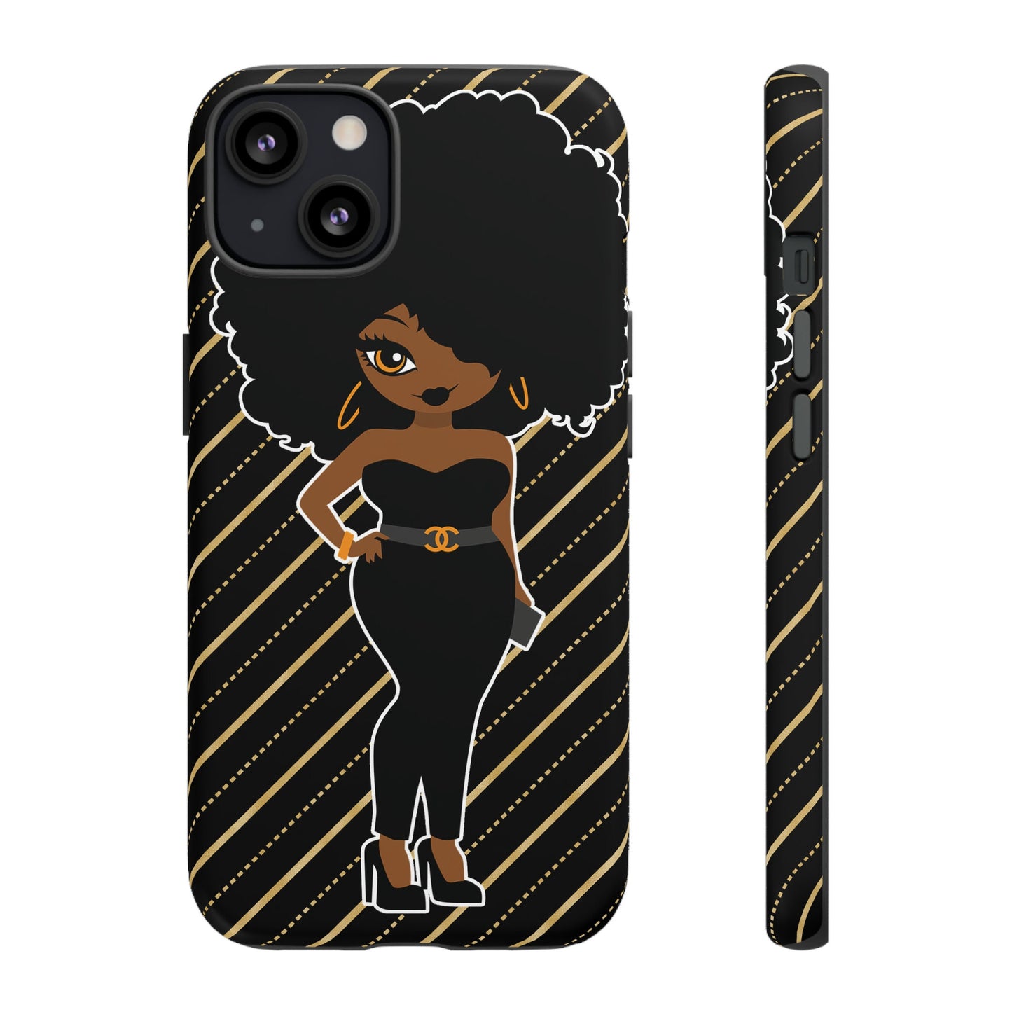 iPhone 13, iPhone 13 Mini, iPhone 13 Pro, iPhone 13 Pro Max Tough Cases African American Woman Black Woman Unapologetically Black