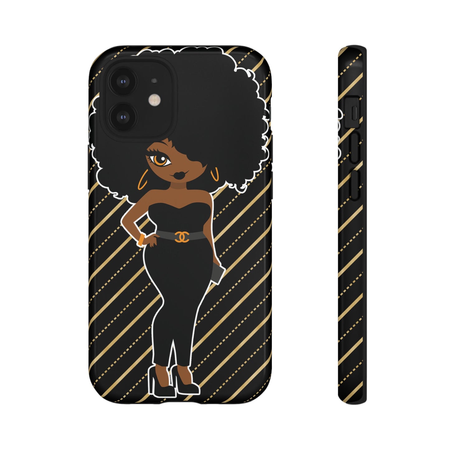 iPhone 12 iPhone 12 Mini iPhone 12 Pro iPhone 12 Pro Max Tough Cases African American Woman Black Woman Unapologetically Black Culture