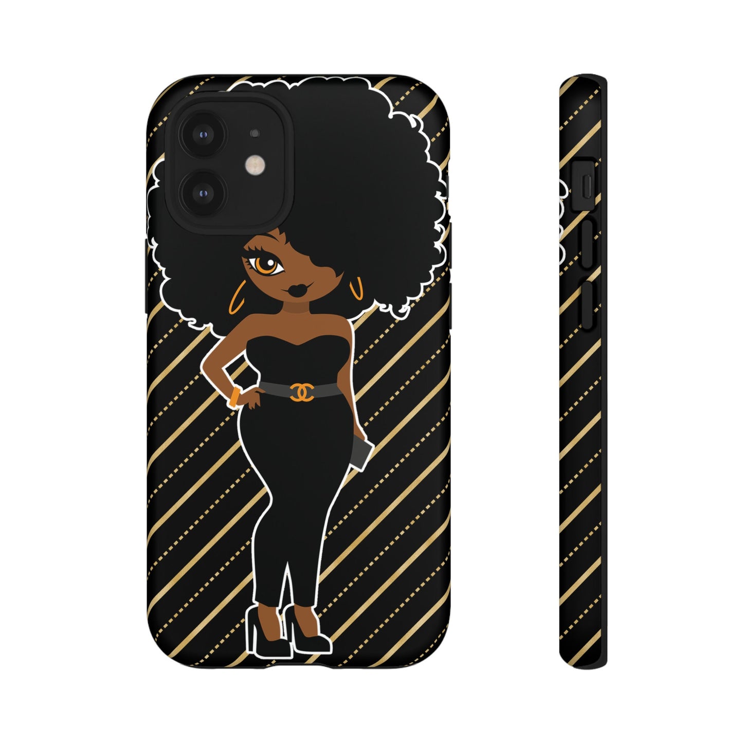 iPhone 12 iPhone 12 Mini iPhone 12 Pro iPhone 12 Pro Max Tough Cases African American Woman Black Woman Unapologetically Black Culture