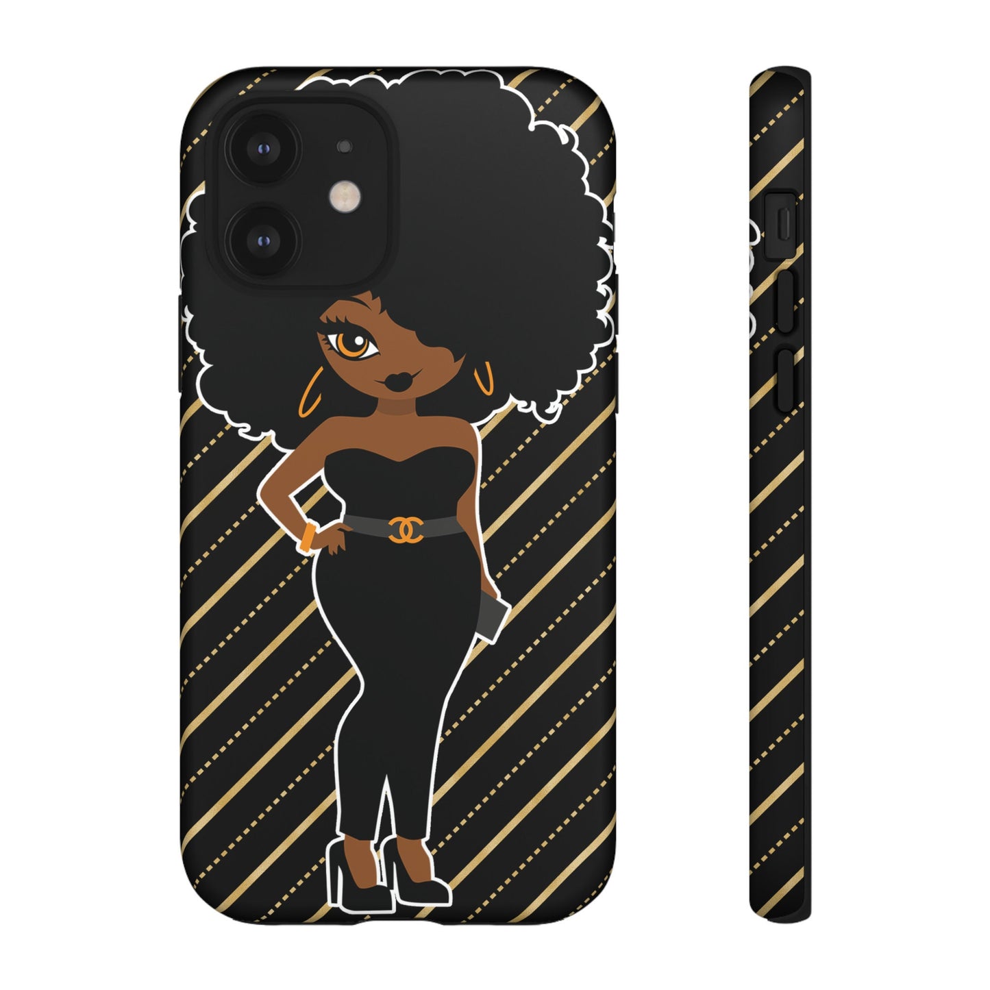 iPhone 12 iPhone 12 Mini iPhone 12 Pro iPhone 12 Pro Max Tough Cases African American Woman Black Woman Unapologetically Black Culture