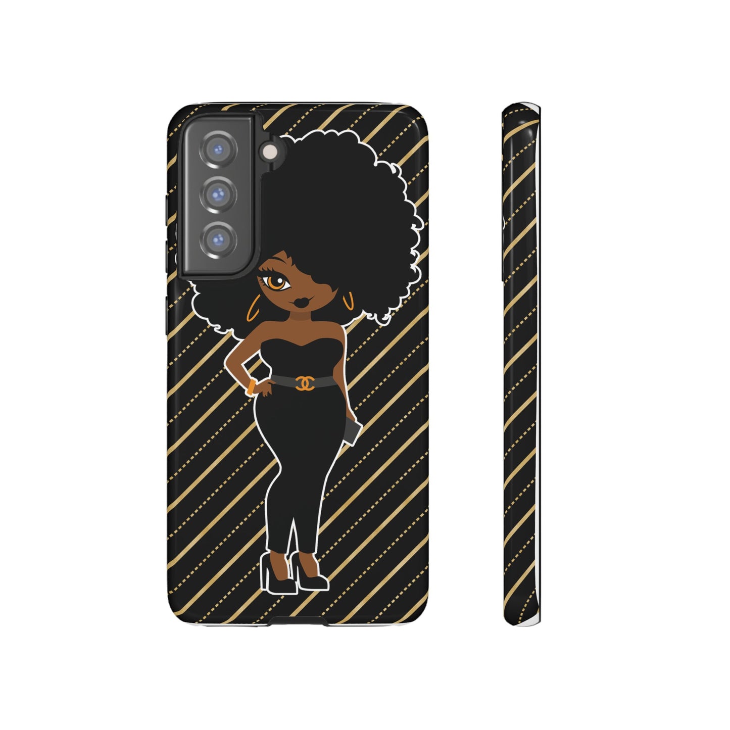Samsung Galaxy S21 Galaxy S21 Plus Galaxy S21 Ultra Galaxy S21 FE Tough Cases Black Culture African American Woman Black Woman Melanin