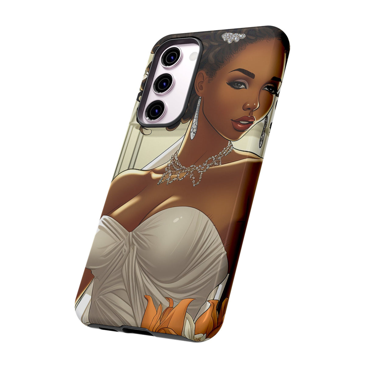 Samsung Galaxy S23 Samsung Galaxy S23 Plus Samsung Galaxy S23 Ultra Tough Case African American Bride Black bride wedding Dress Wedding Gown