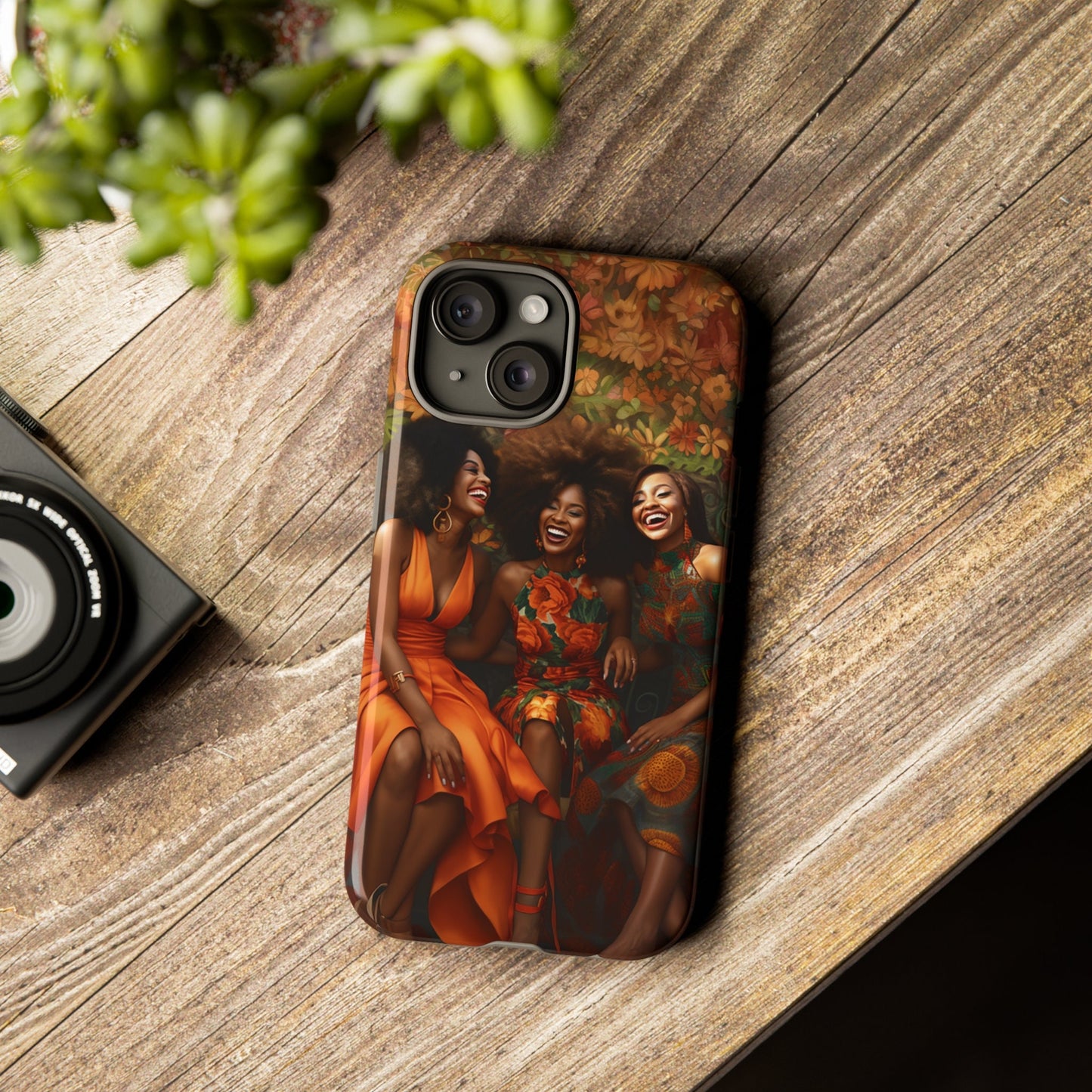 iPhone 15, iPhone 15 Pro, iPhone 15 Plus, iPhone 15 Pro Max Tough Cases African American Women Black Woman Sisters Friends Reunion