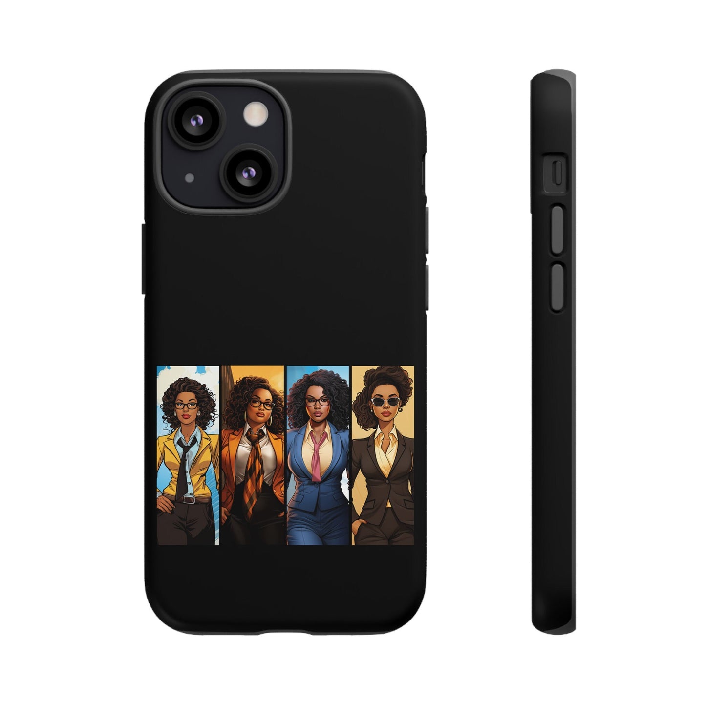 iPhone 13, iPhone 13 Pro, iPhone 13 Mini, iPhone 13 Pro Max Tough Cases African American Black Women Superheroes Strong Black Women