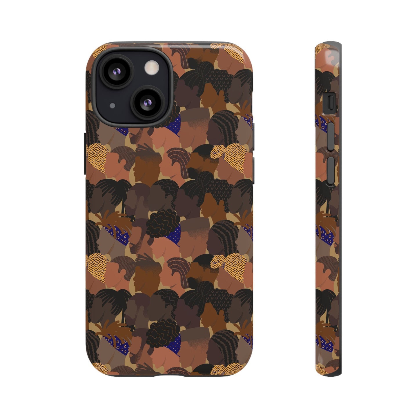 iPhone 13, iPhone 13 Pro, iPhone 13 Mini, iPhone 13 Pro Max Tough Cases African American Woman Black Woman