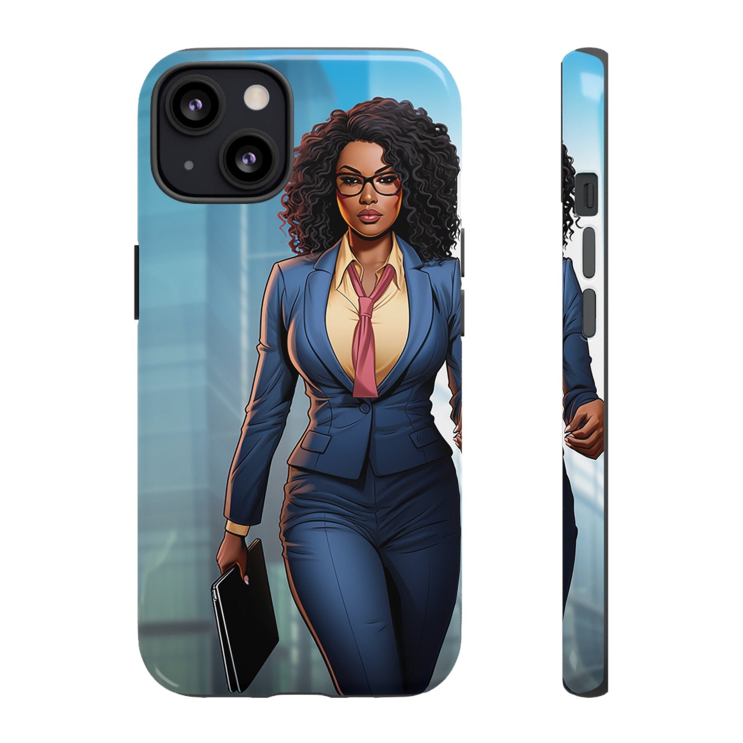 iPhone 13, iPhone 13 Pro, iPhone 13 Mini, iPhone 13 Pro Max Tough Cases African American Woman Business Woman Entrepreneur Superhero