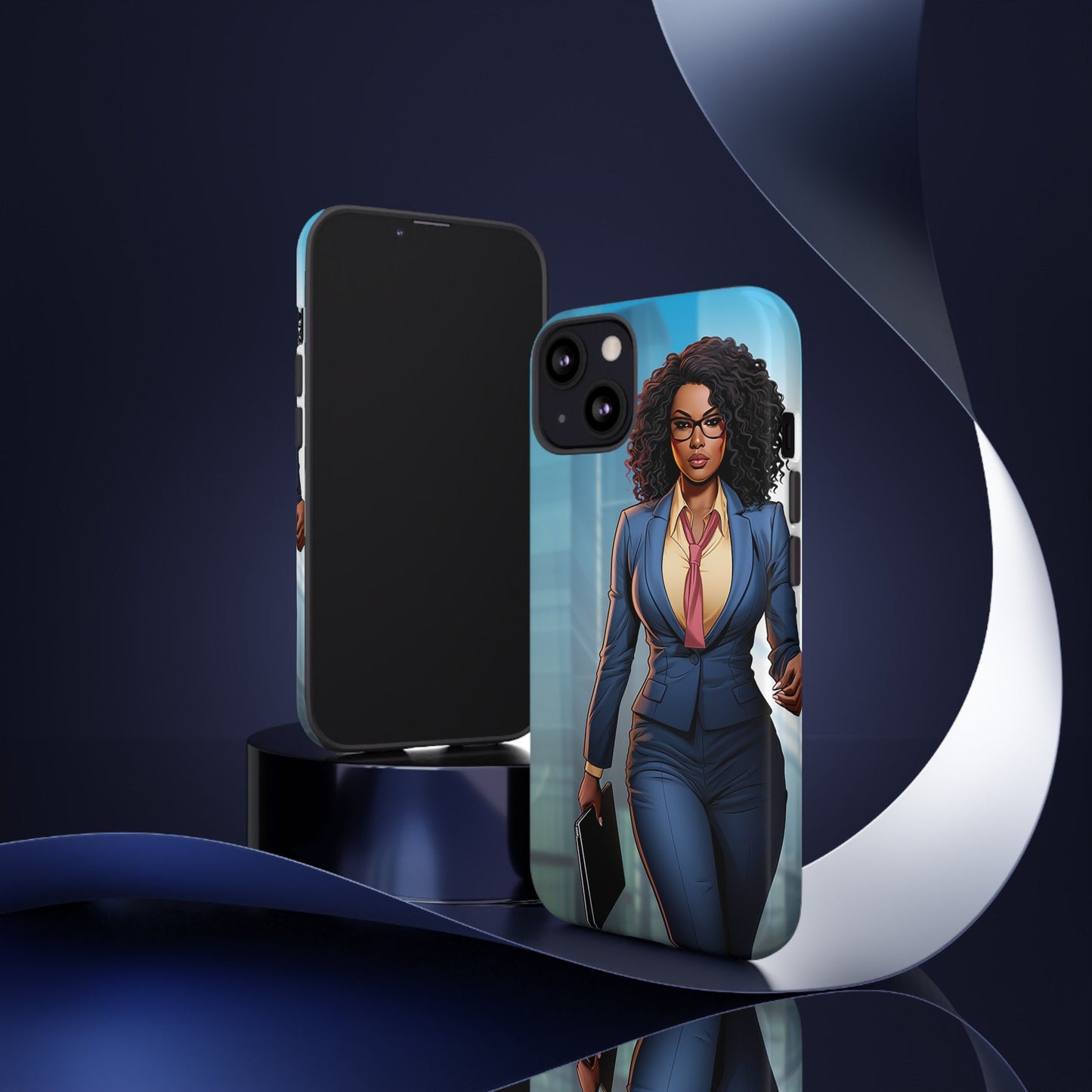iPhone 13, iPhone 13 Pro, iPhone 13 Mini, iPhone 13 Pro Max Tough Cases African American Woman Business Woman Entrepreneur Superhero