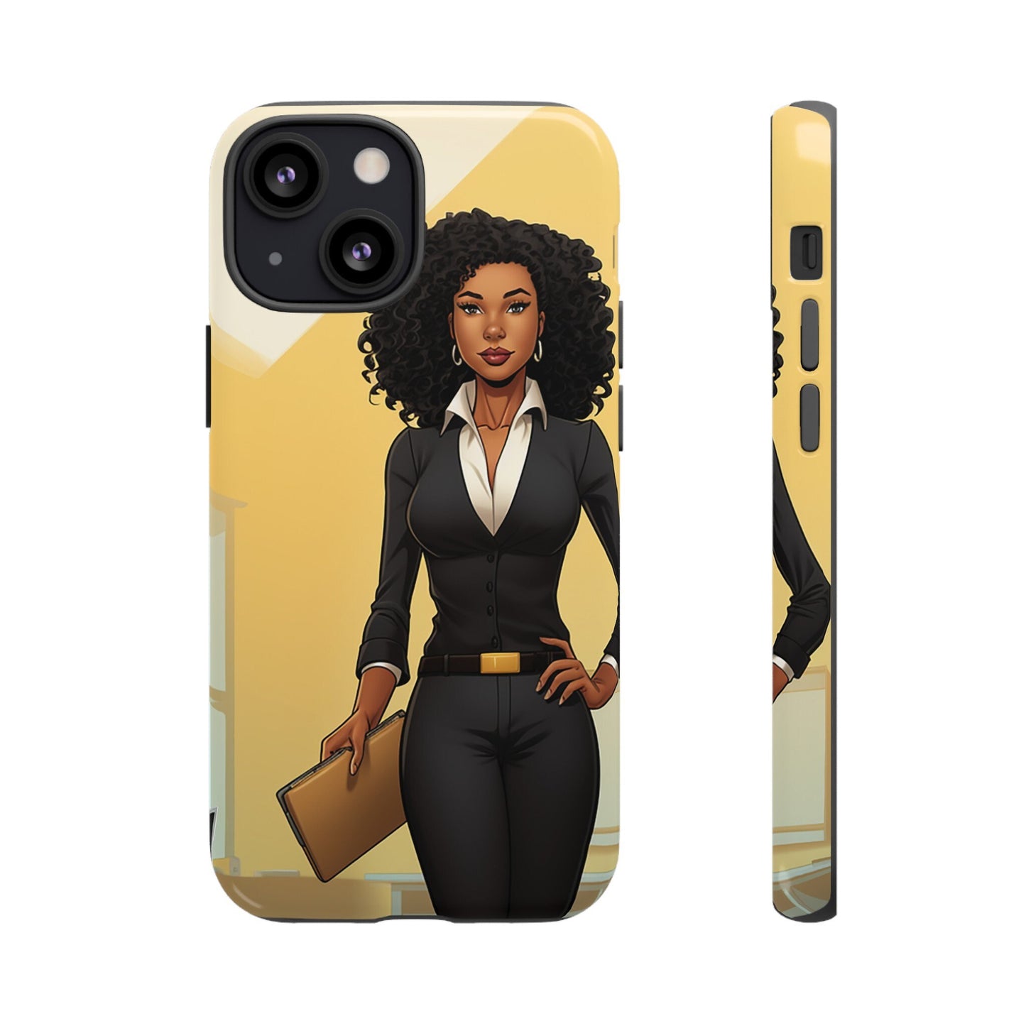 iPhone 13, iPhone 13 Pro, iPhone 13 Mini, iPhone 13 Pro Max Tough Cases African American Woman Business Woman Entrepreneur