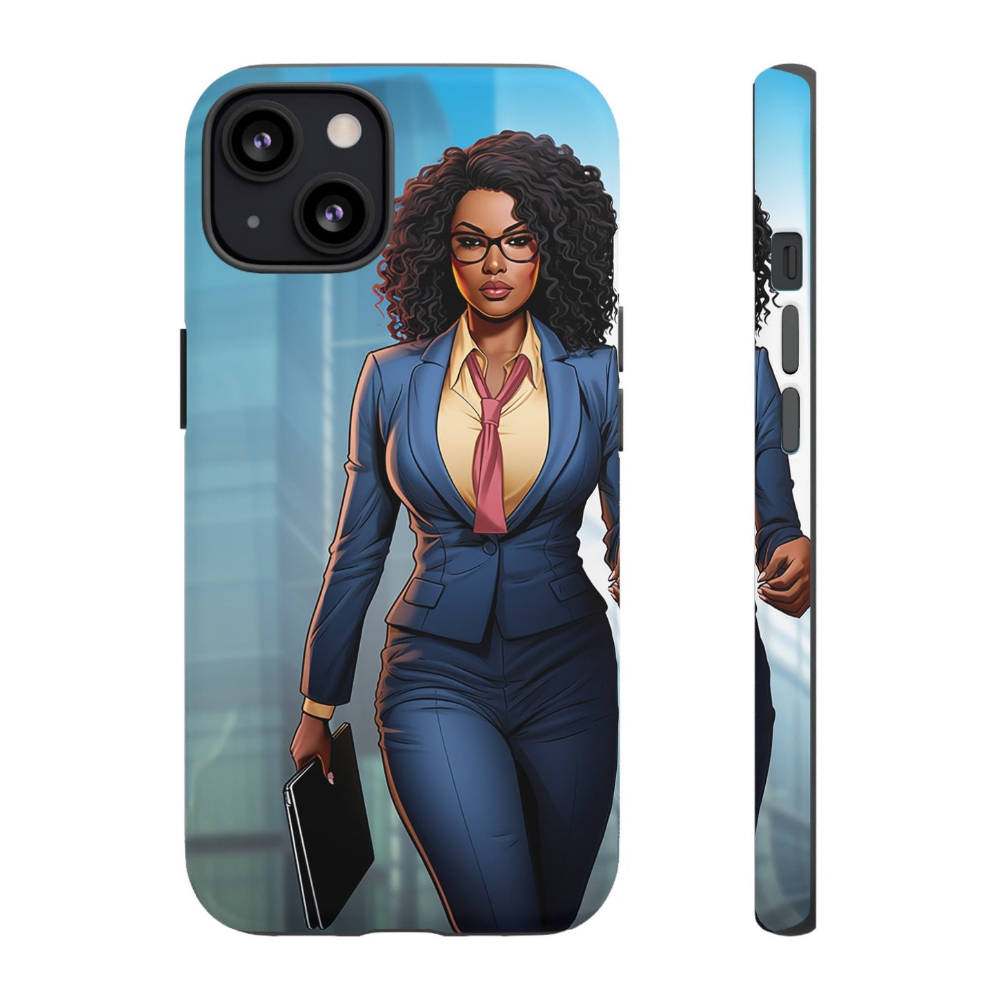 iPhone 13, iPhone 13 Pro, iPhone 13 Mini, iPhone 13 Pro Max Tough Cases African American Woman Business Woman Entrepreneur Superhero