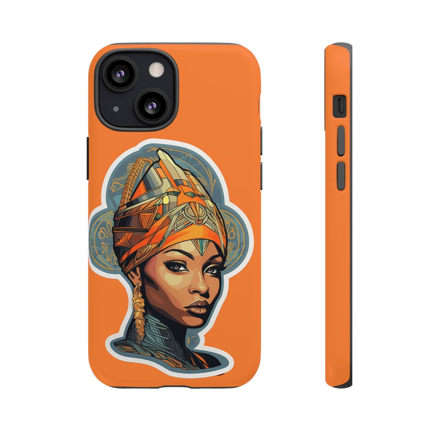 iPhone 13, iPhone 13 Pro, iPhone 13 Mini, iPhone 13 Pro Max Tough Cases African American Queen Nubian Princess Black Royalty
