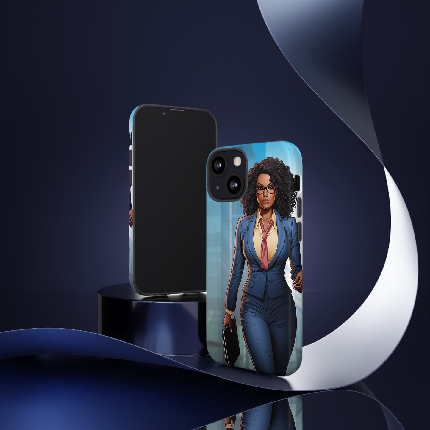 iPhone 13, iPhone 13 Pro, iPhone 13 Mini, iPhone 13 Pro Max Tough Cases African American Woman Business Woman Entrepreneur Superhero